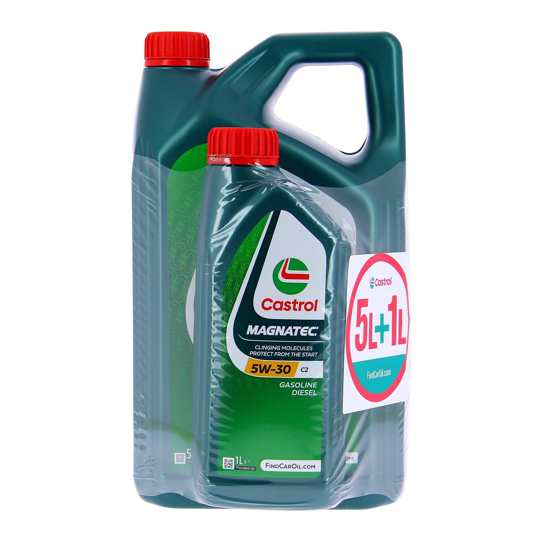 CASTROL MAGNATEC Olio Motore 5W-30 C2, pack da 5+1 L, Omologazione ACEA C2 - Psa B71 2290, Meets Fiat 9.55535-S1, Protezione fin dall’avviamento e in ogni condizione di guida