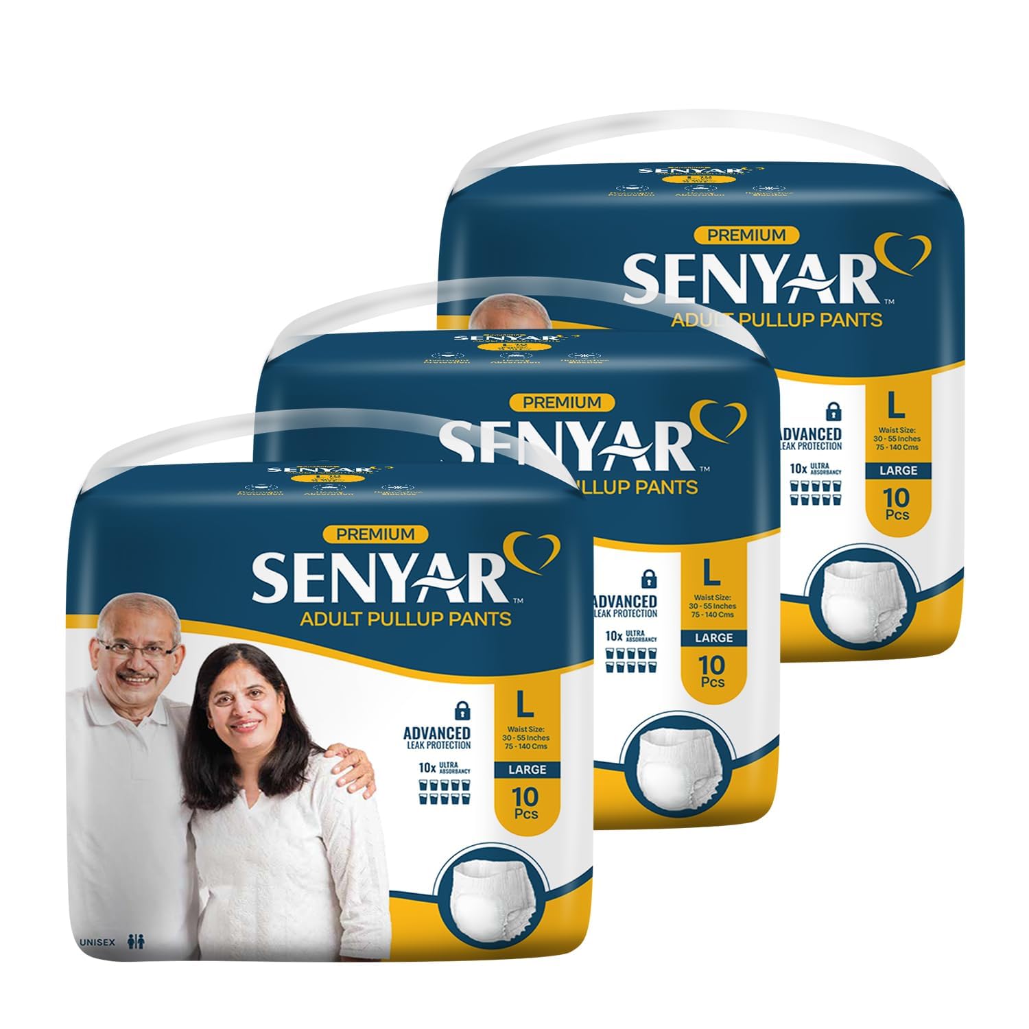 SENYAR Unisex Adult Pullup Diaper with Advanced Leak Protection, Medium waist size (24inch -45 inch) (61-115 Cms) - 10 pieces (B0C6T21DZX) Amazon Price History, Amazon Price Tracker