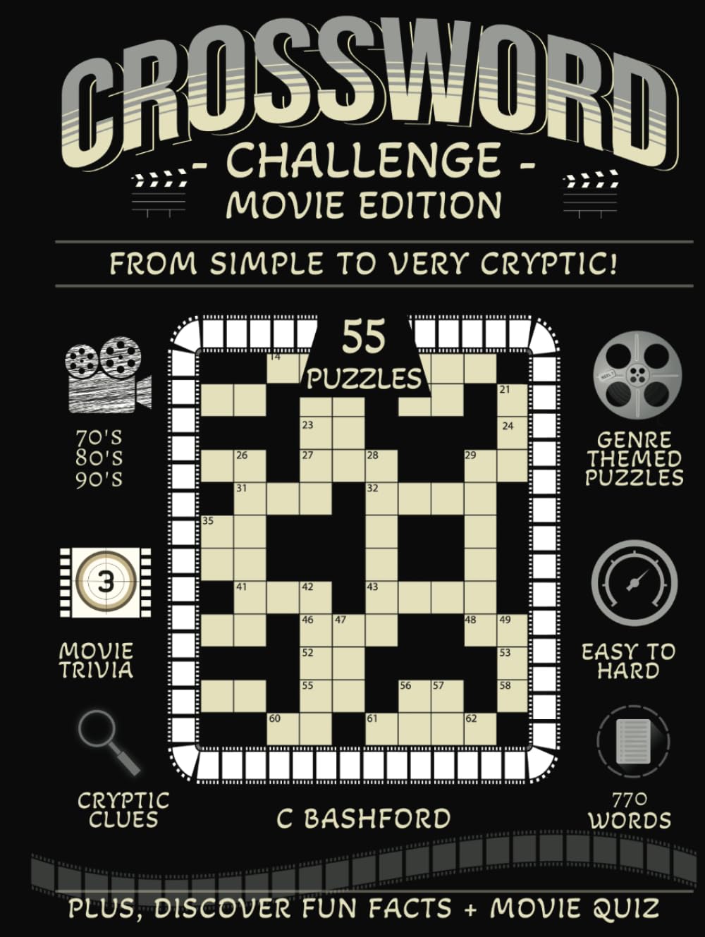Crossword Challenge Movie Edition: 55 Film and Cinema related puzzles