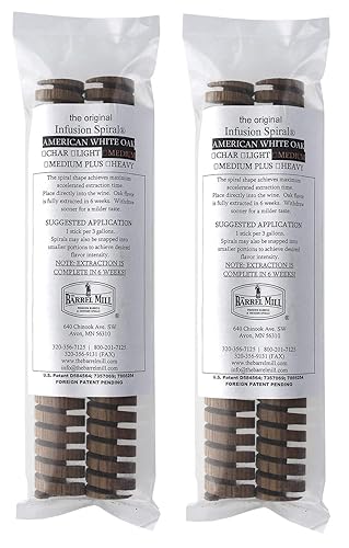 Espirales de infusión de roble blanco americano, tostadas medianas, paquete de 2 unidades x 2