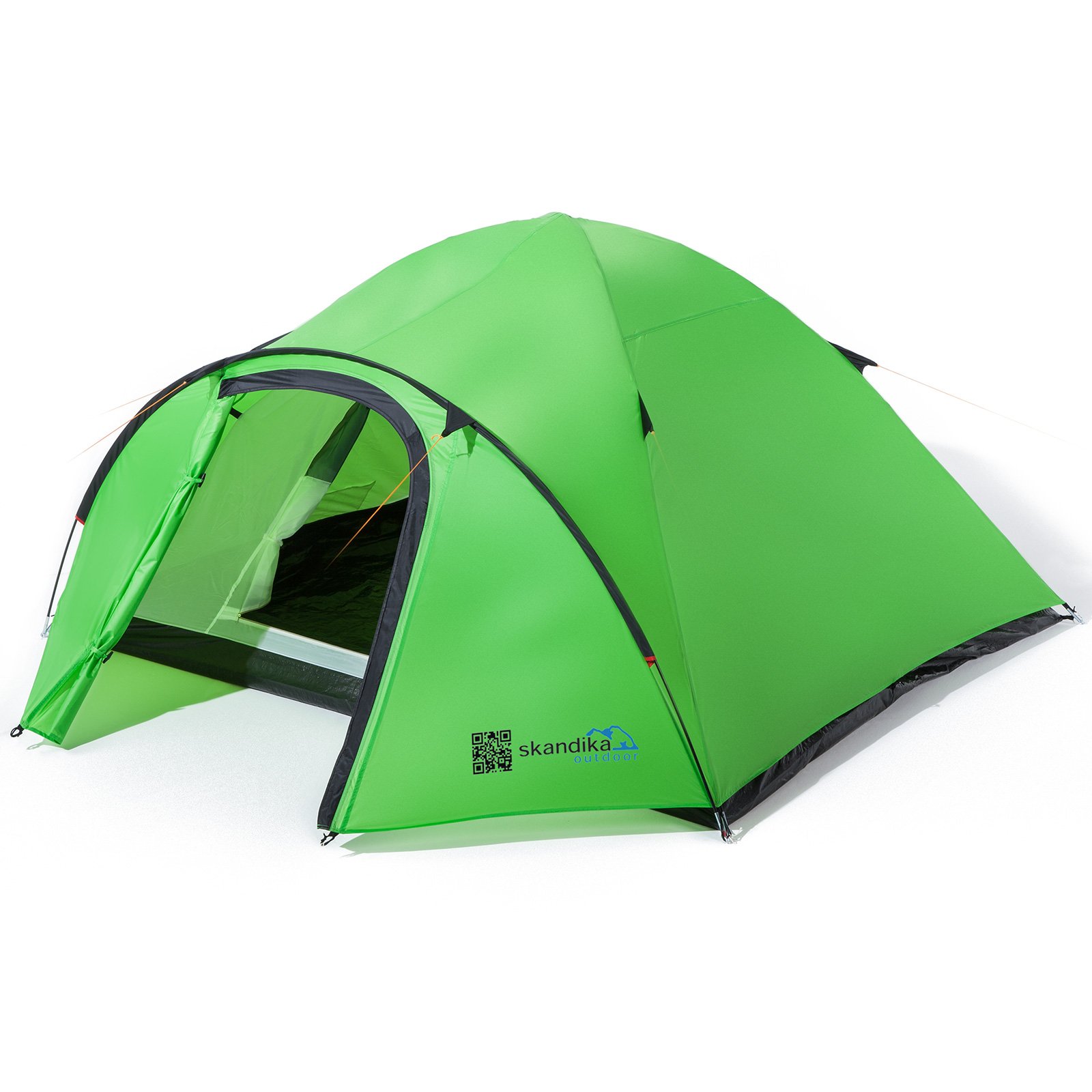 skandika Larvik 3 Personen Familienzelt 3000 mm Wassersule (grn) :  Amazon.de: Sport & Freizeit