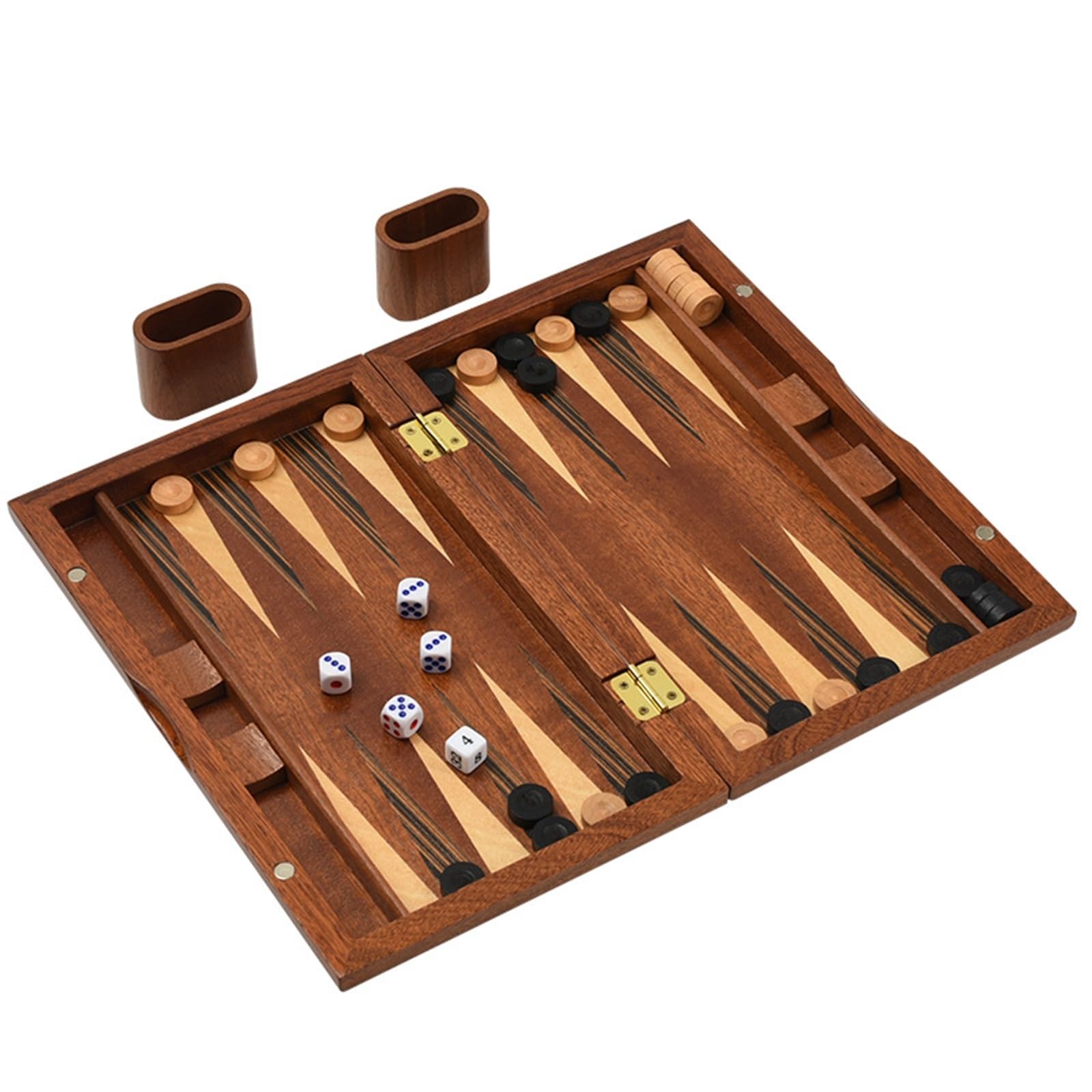 Juego de Mesa de Backgammon de Madera, Tablero clásico Ajedrez
