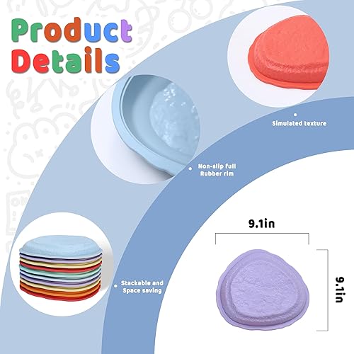 Miniatura 8 de makarci Stepping Stones para niños, 6 piezas de juguetes sensoriales para niños pequeños, coordinación y habilidades motoras para jugar en