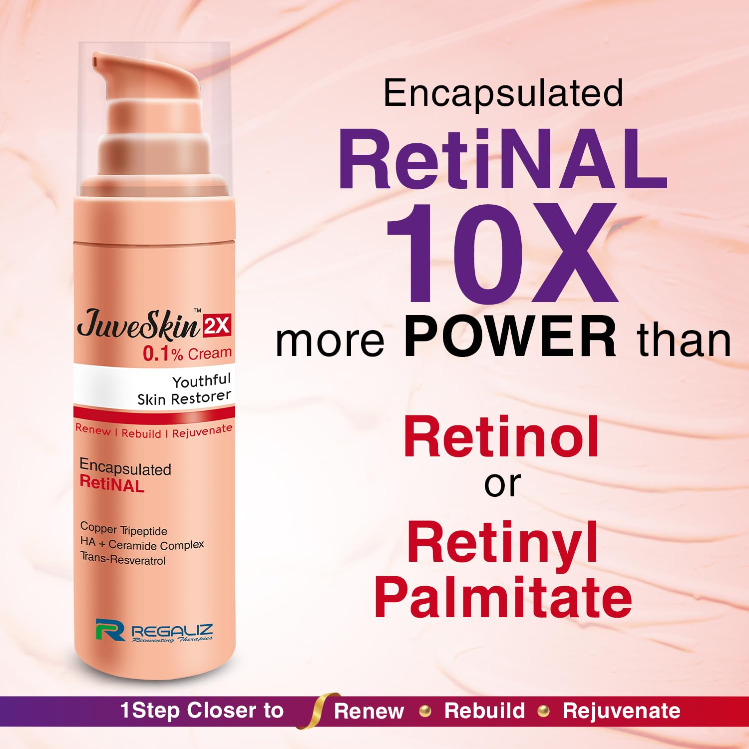 Regaliz JuveSkin 2X 0.1% Retinal Night Cream | Encapsulated