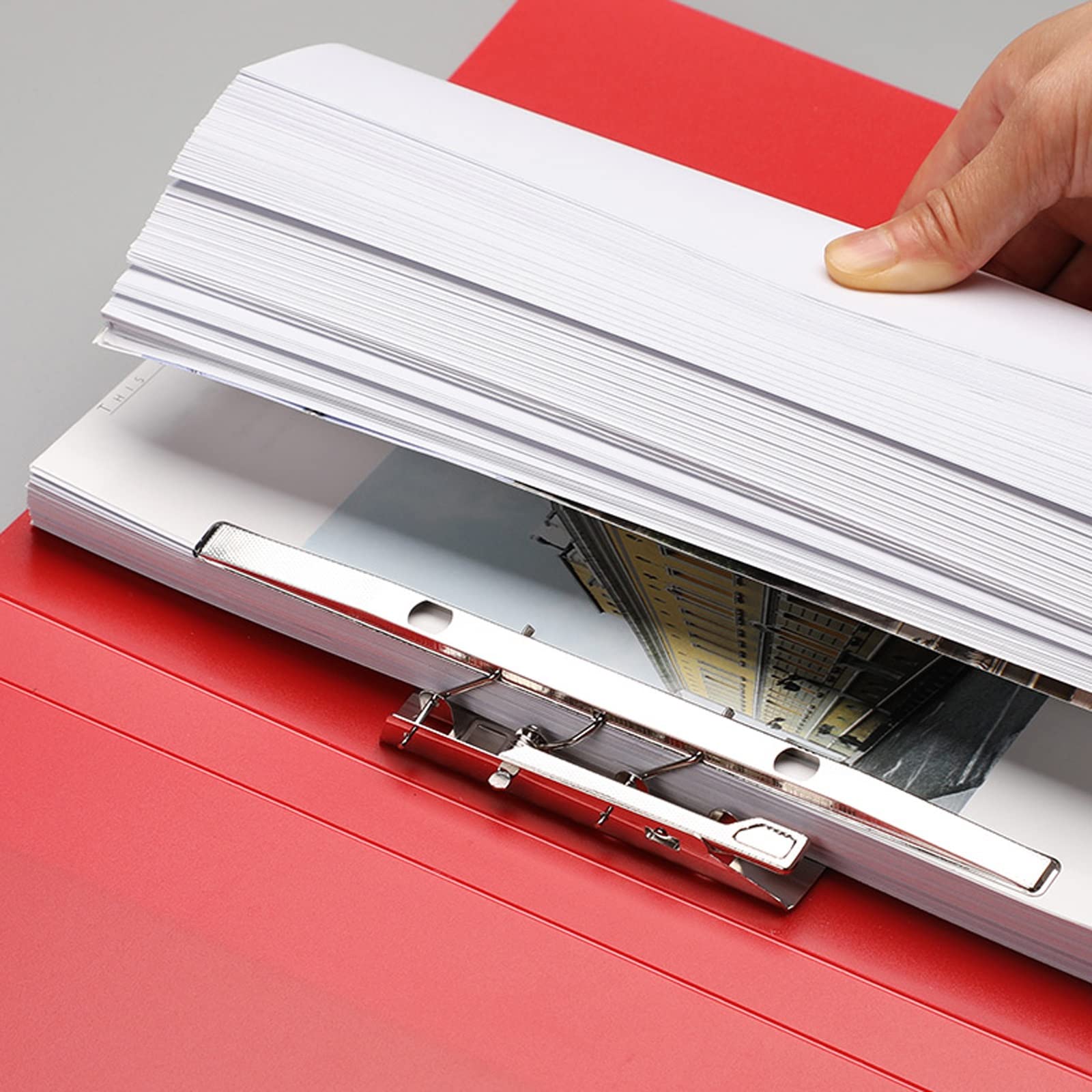 Czerwone schowki formatu A4 i Letter Mocna teczka z podwójnym klipsem Organizator plików kontraktowych Segregator prezentacji Materiały biurowe Artykuły papiernicze Rozszerzanie teczek(10 pack)