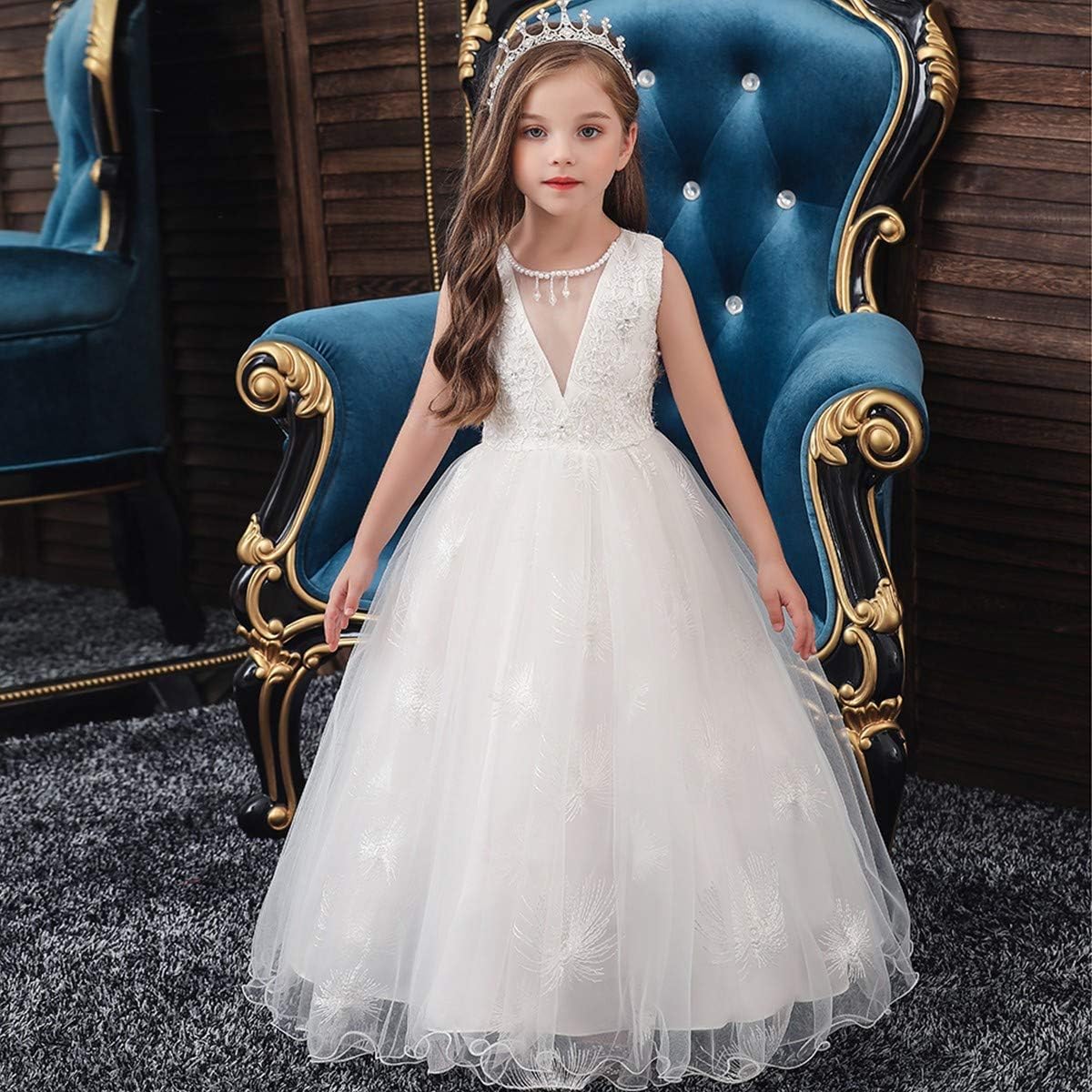 Handkerchief Dress Haitryli Kids Flower Girls Lace Dress Princess
