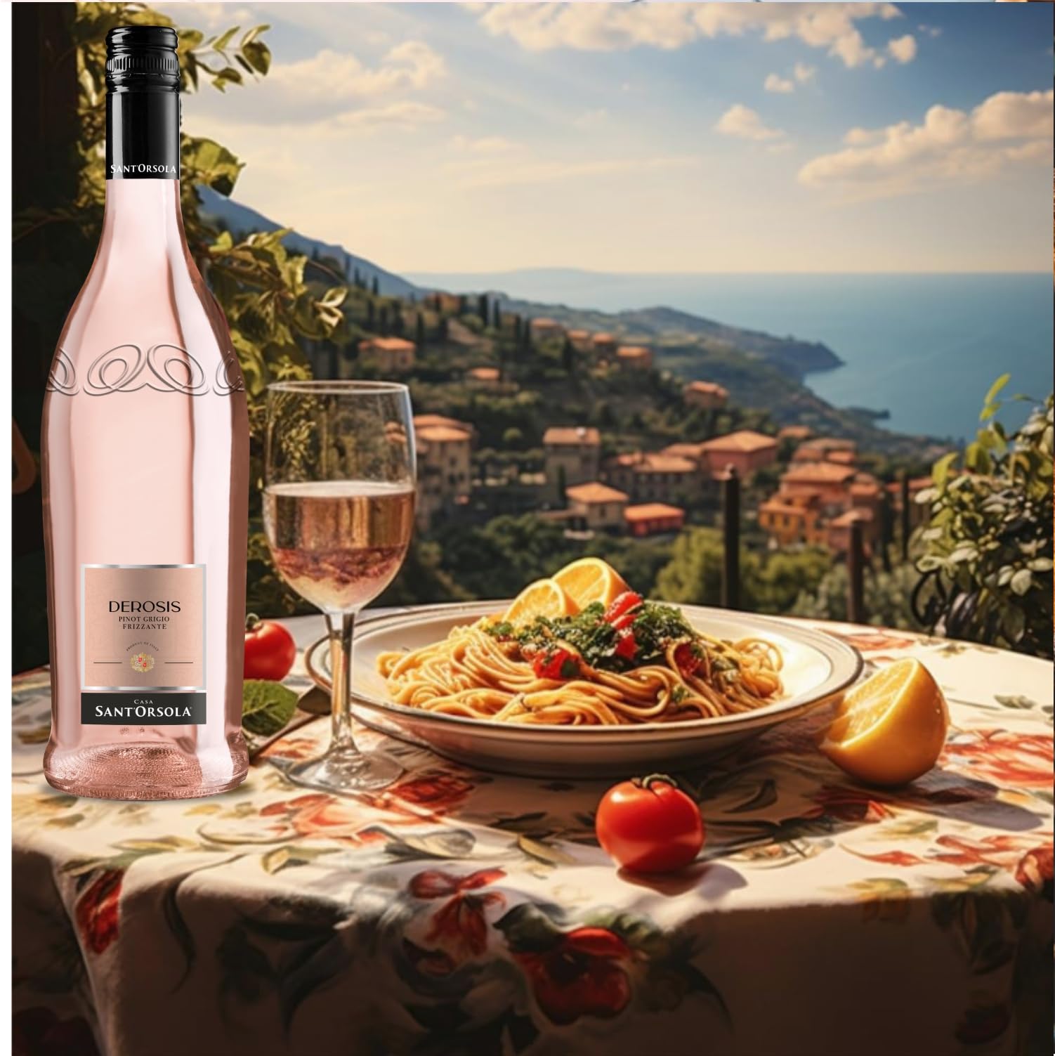 Sant'Orsola - Vino Pinot Grigio delle Venezie DOC Frizzante Rosè Derosis, da Uva Pinot Italiana, 6x750 ml