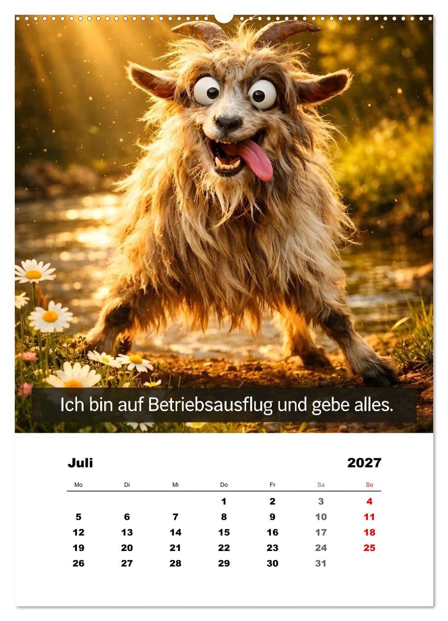 Tier-isch wahr! (hochwertiger Premium Wandkalender 2027 DIN A2 hoch), Kunstdruck in Hochglanz: Zwölf Sprüche, die wir alle kennen (CALVENDO Spass)