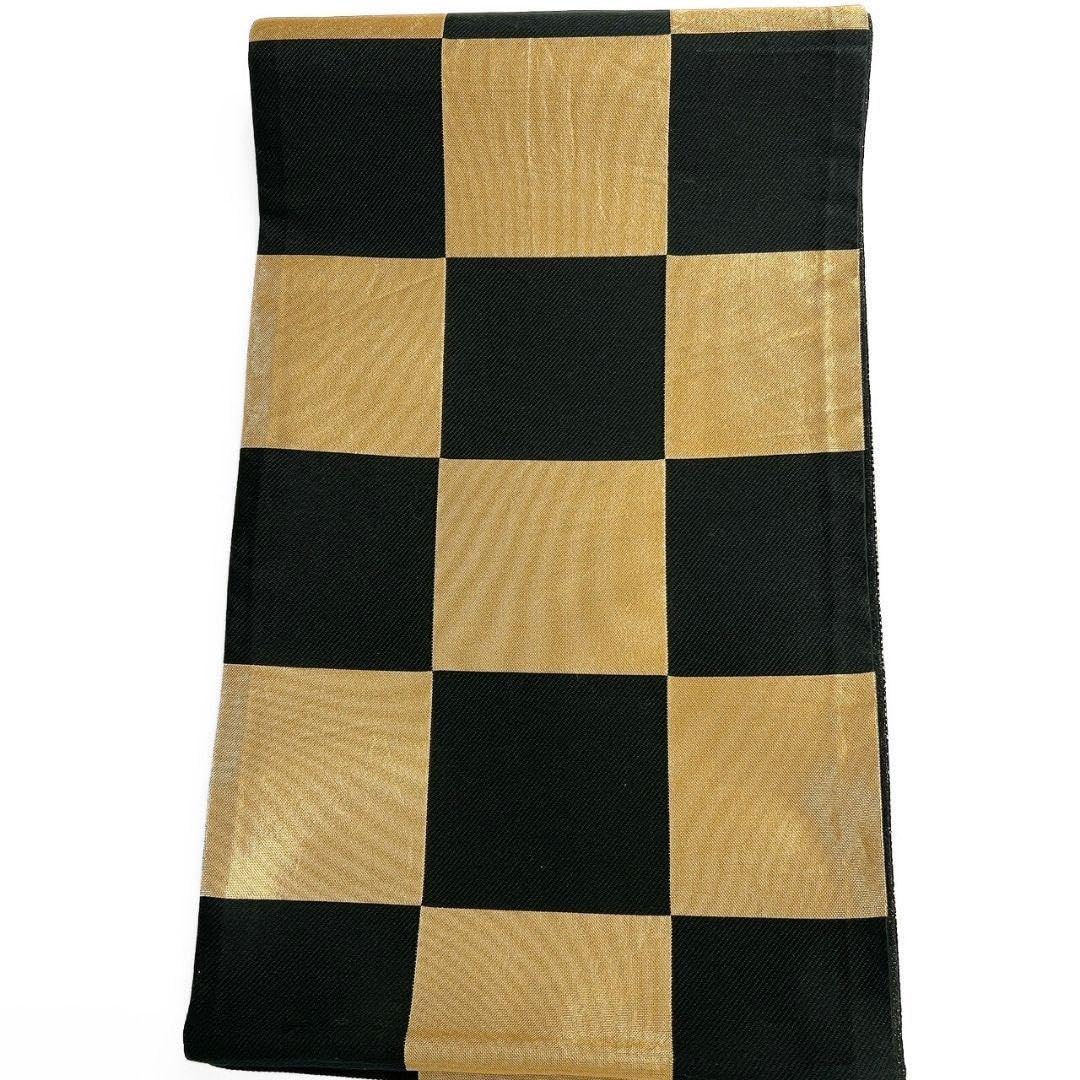 Amazon.co.jp: 袋帯 振袖帯 市松模様 黒 金 着物 093w p.025ho