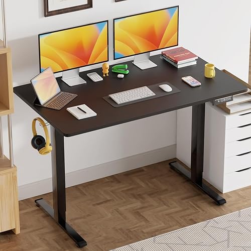 Miniatura 8 de BLKMTY Escritorio eléctrico de pie de 24 x 40 pulgadas, altura ajustable, escritorio para computadora para oficina en casa, soporte ergonómico con