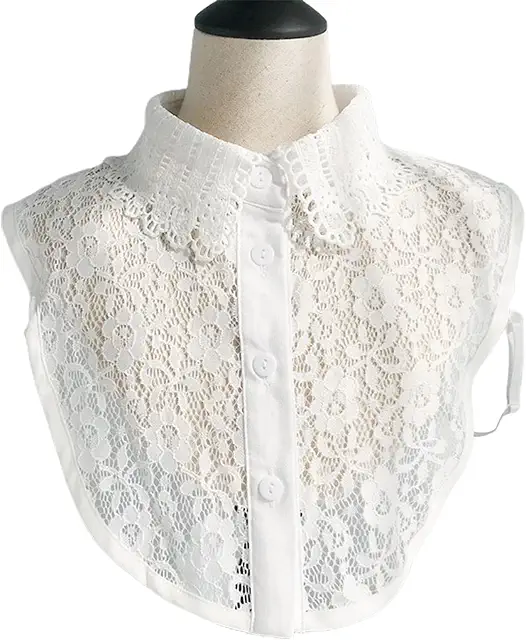 Collar de encaje floral para mujer - Complemento perfecto para camisas