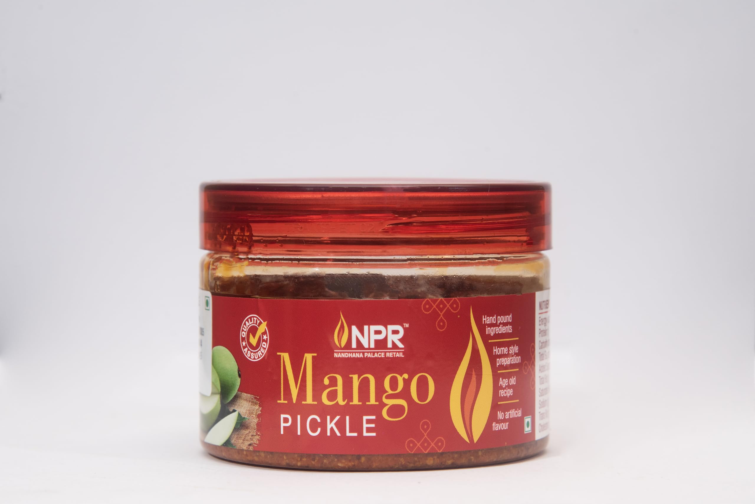 NPR Mango Pickle 275g | Authentic Andhra Avakaya Pachadi | Tangy and Spicy Sun-Dried Aam Ka Aachar | No Artificial Preservatives & Colors | Traditional & Homemade Aam Ka Aachar