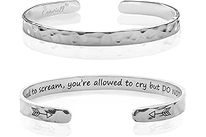 Personalized Never Give Up Encouragement Bracelet for Women