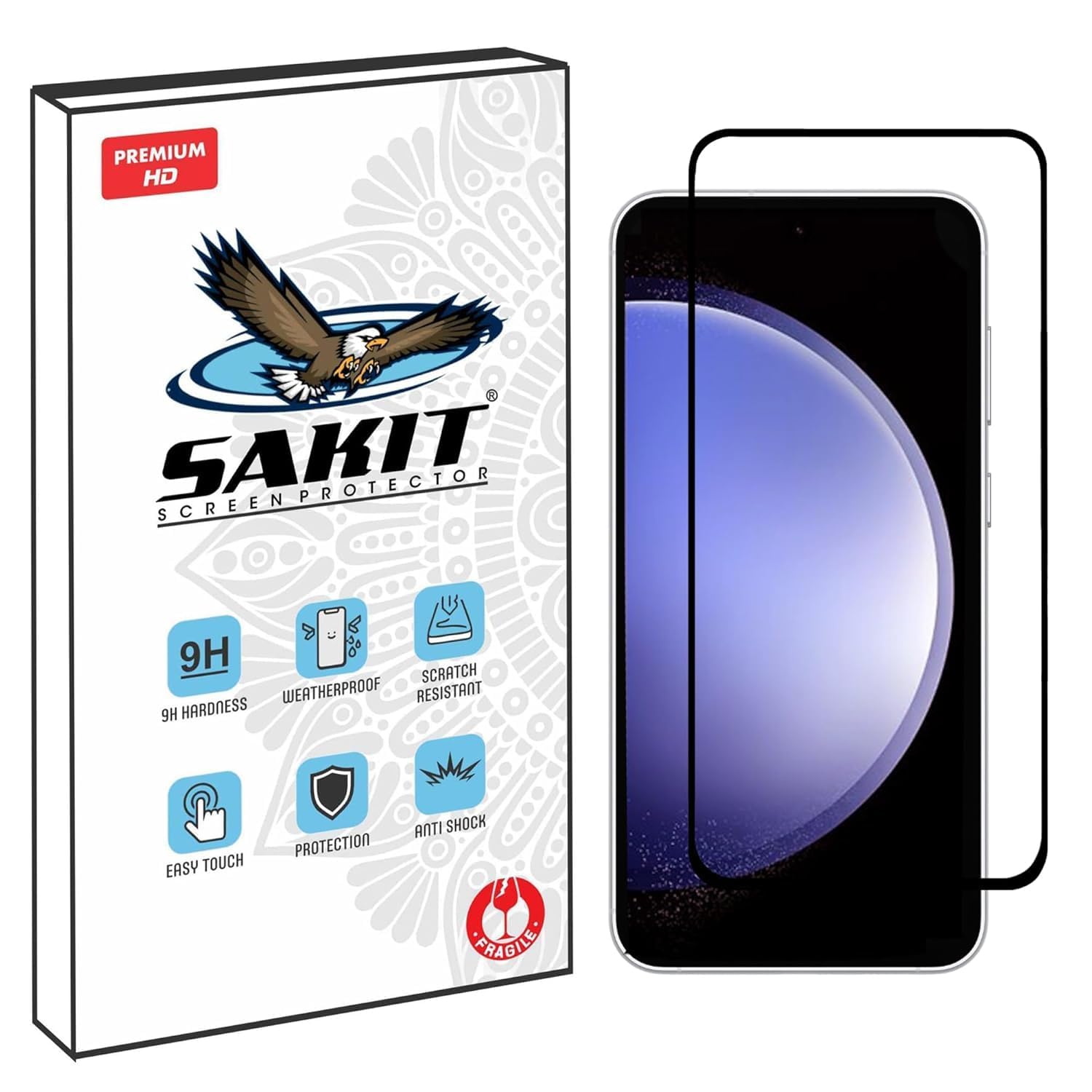 Sakit Tempered Glass Screen Protector【3 Months Warranty】 For Samsung Galaxy S22 5G / S23 5G With Edge to Edge Coverage and Easy Installation kit (B0D7L914TN) Amazon Price History, Amazon Price Tracker