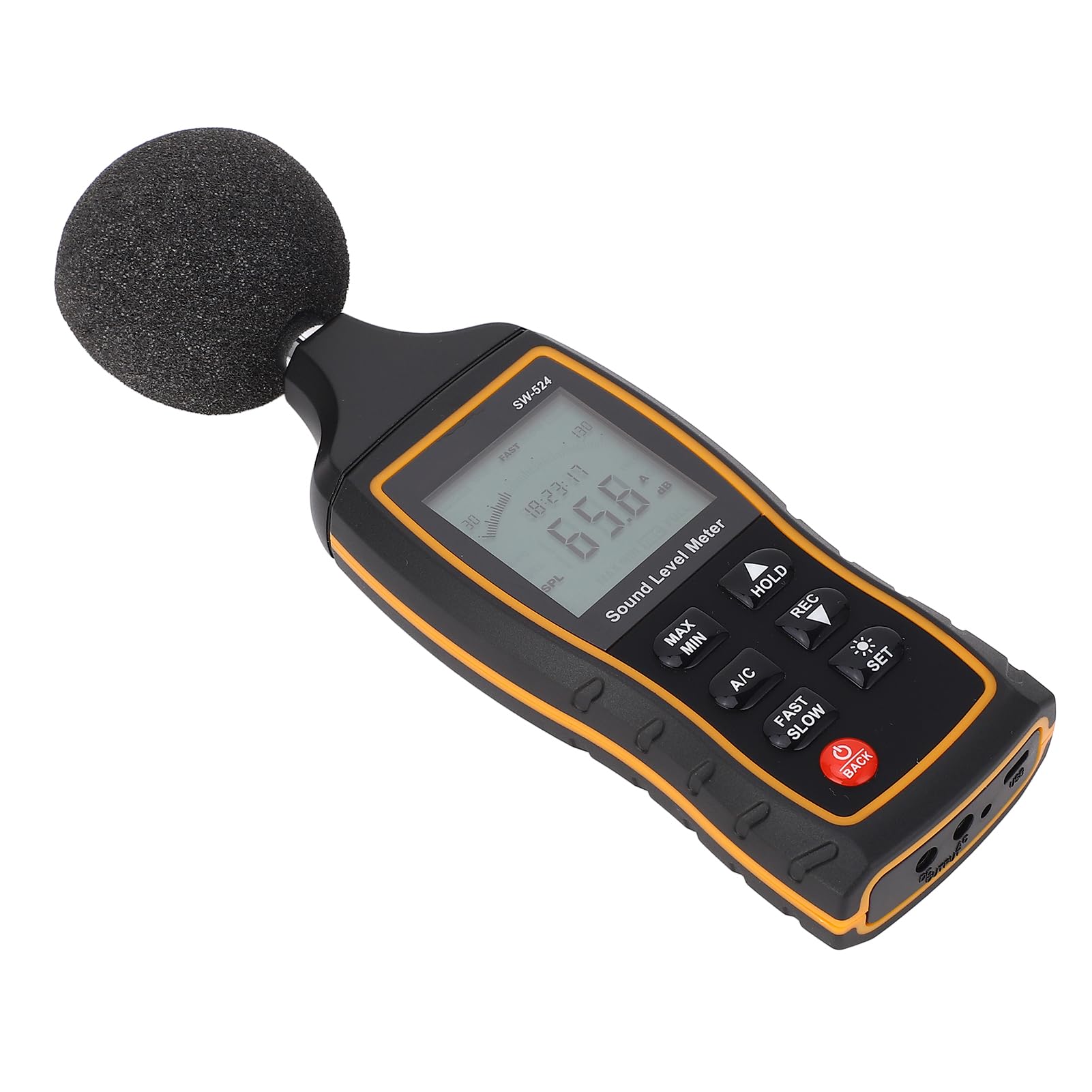 Portable Digital Decibel Reader Output Sound Noise Meter for Environmental Sound Level Monitoring