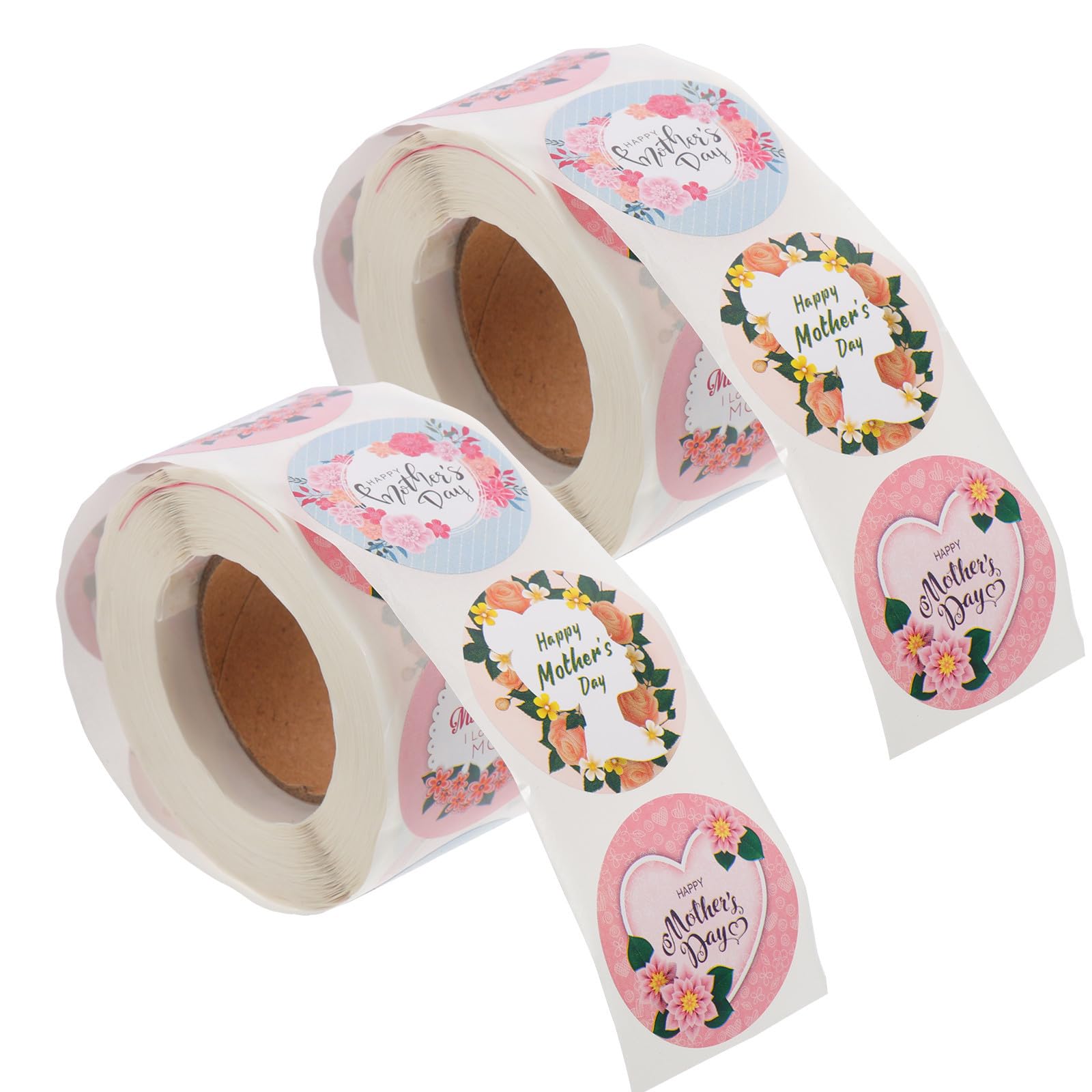 Didiseaon 10 Rotoli Adesivi Decorativi per Festa della Mamma, Cuore | Carta, per Decorare Biglietti e Regali, Etichette Adesive, Uso su Confezioni e Sacchetti