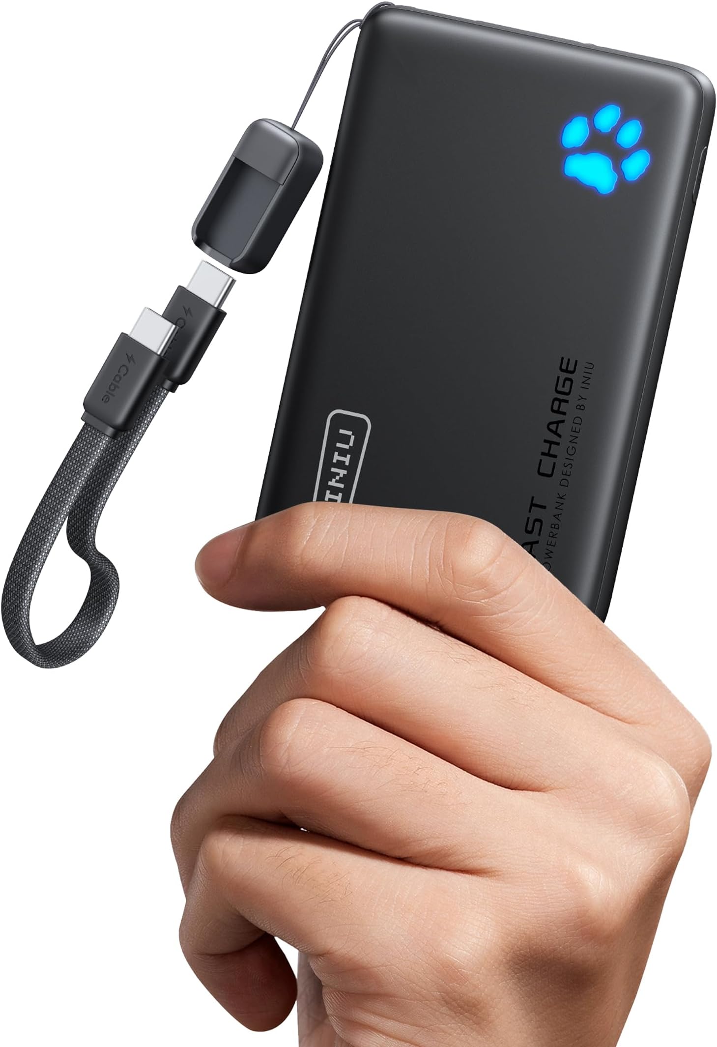 Portable Charger, Lightest 10000mAh 45W PD Power Bank, USB C in&Out Fast Charging Battery Pack, External Phone Powerbank Compatible with iPhone 16 15 14 13 Samsung S22 S21 Google iPad etc