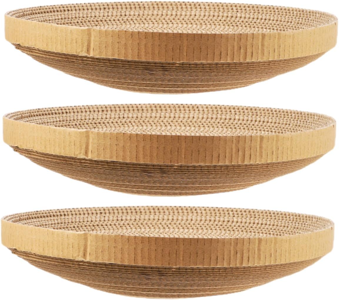 3pcs Cat Scratcher Replacement Pads Household Corrugated Cardboard Sturdy Wear-Resistant Scratch Board for Floor Cat Scratcher and Kitten