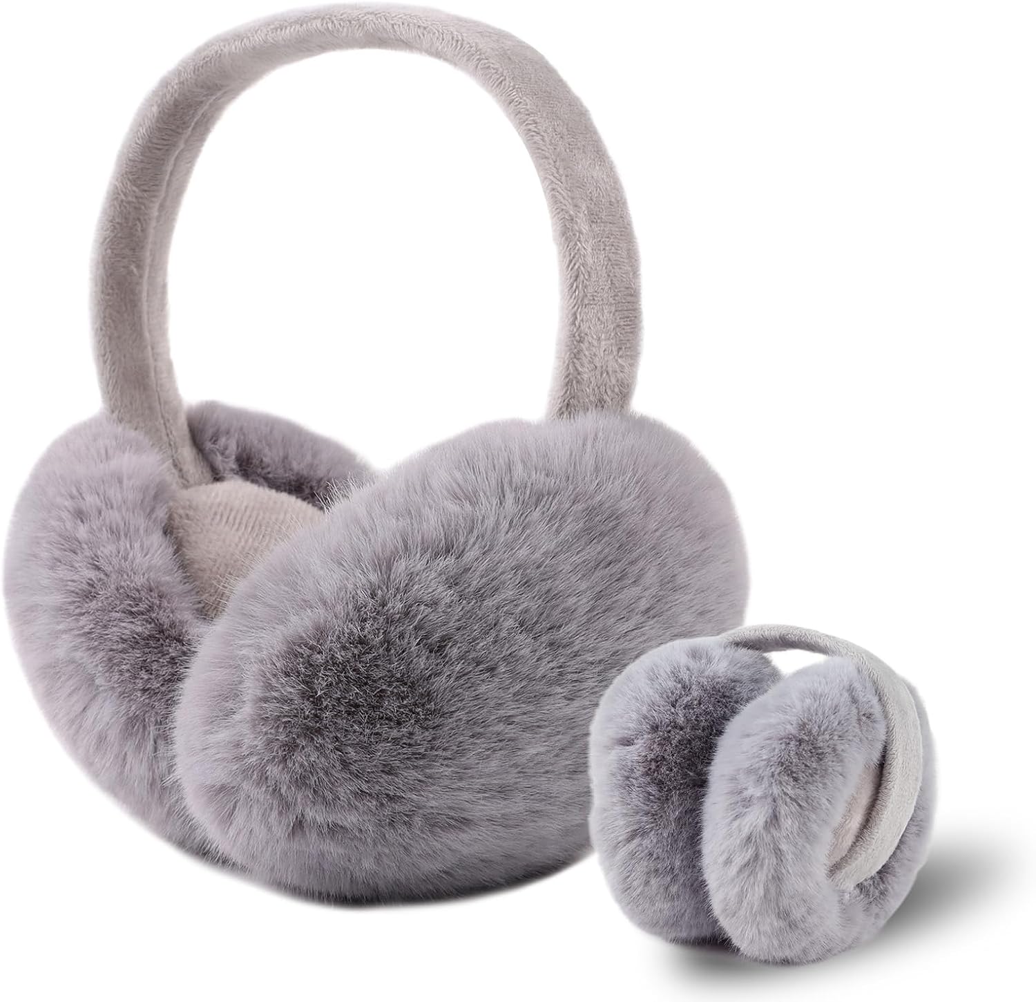 Yuoahcn Women Winter Ear Muffs Faux Fur Warm Earmuffs Lady Girls Plush Ear Warmers Outdoor Ear Covers Headband