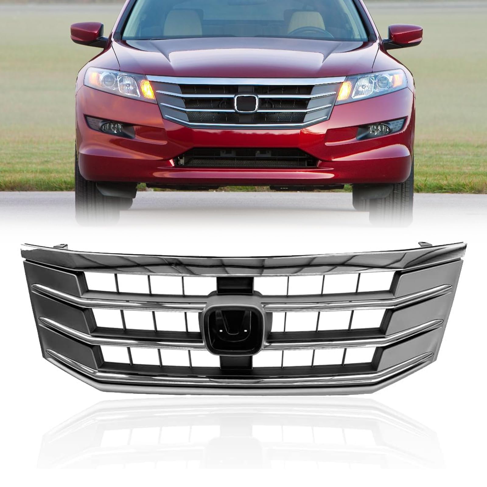 2012 Acura Tsx Front Grill Honda Accord Crosstour Chrome Upper Grille -  Front Bumper Grill Replacement 2010-2011 Honda Accord Crosstour Replacement  Grille, image size:1600x1600