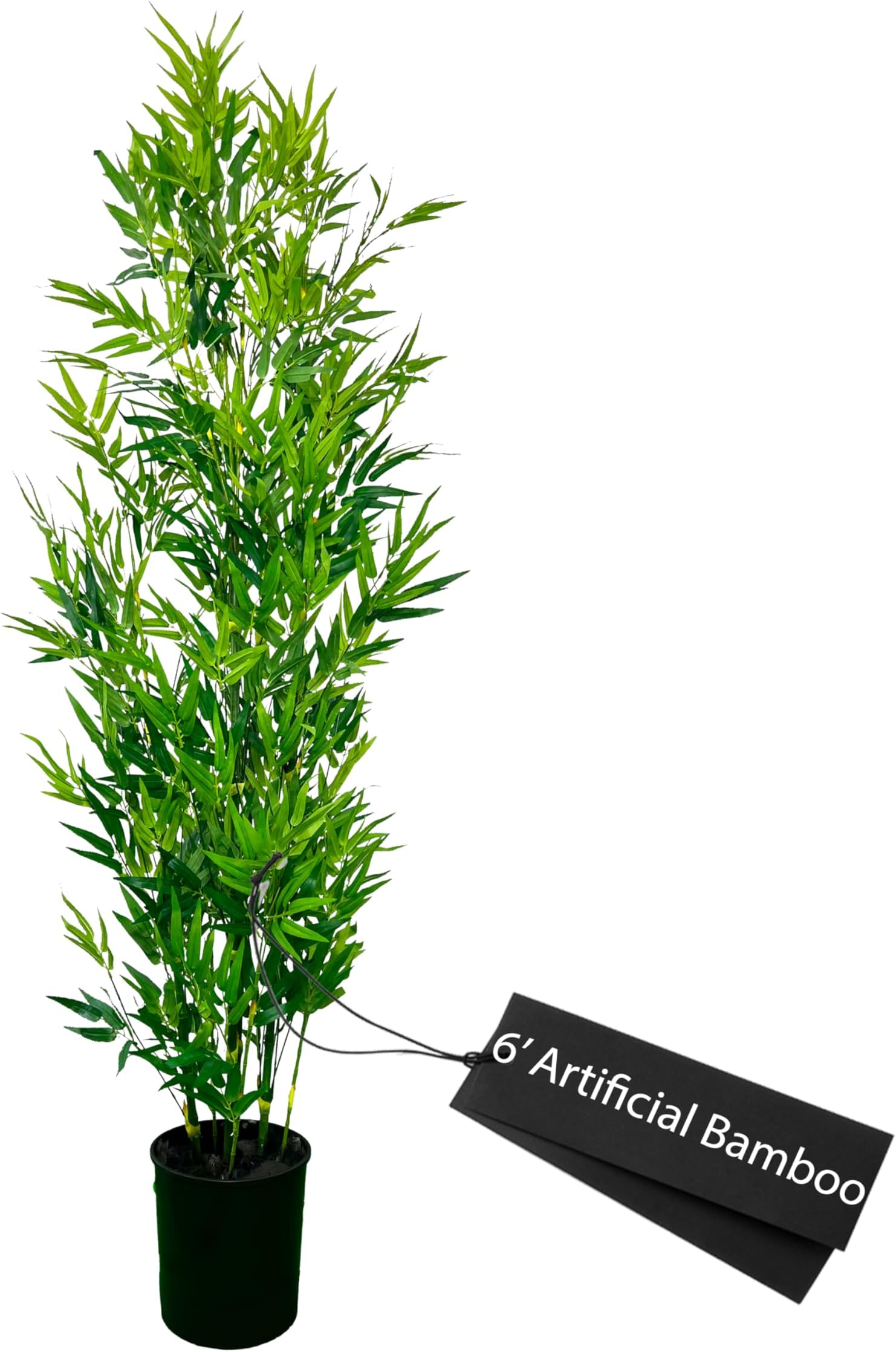 Designer 6' Artificial Bamboo Plant, Artificial Tree, Green