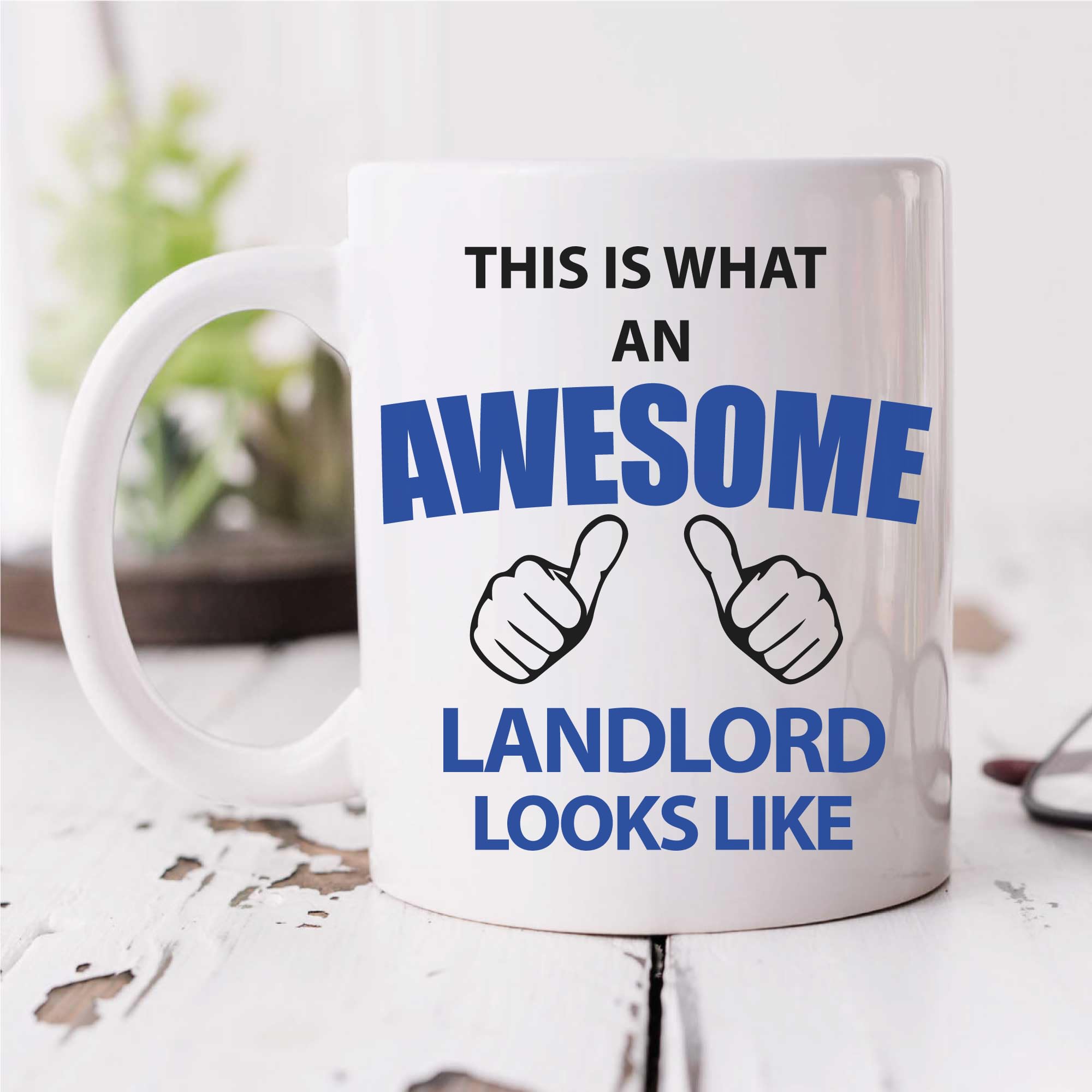 60 Second Makeover Men's White Limited This Is What An Awesome Landlord Looks Like Mug