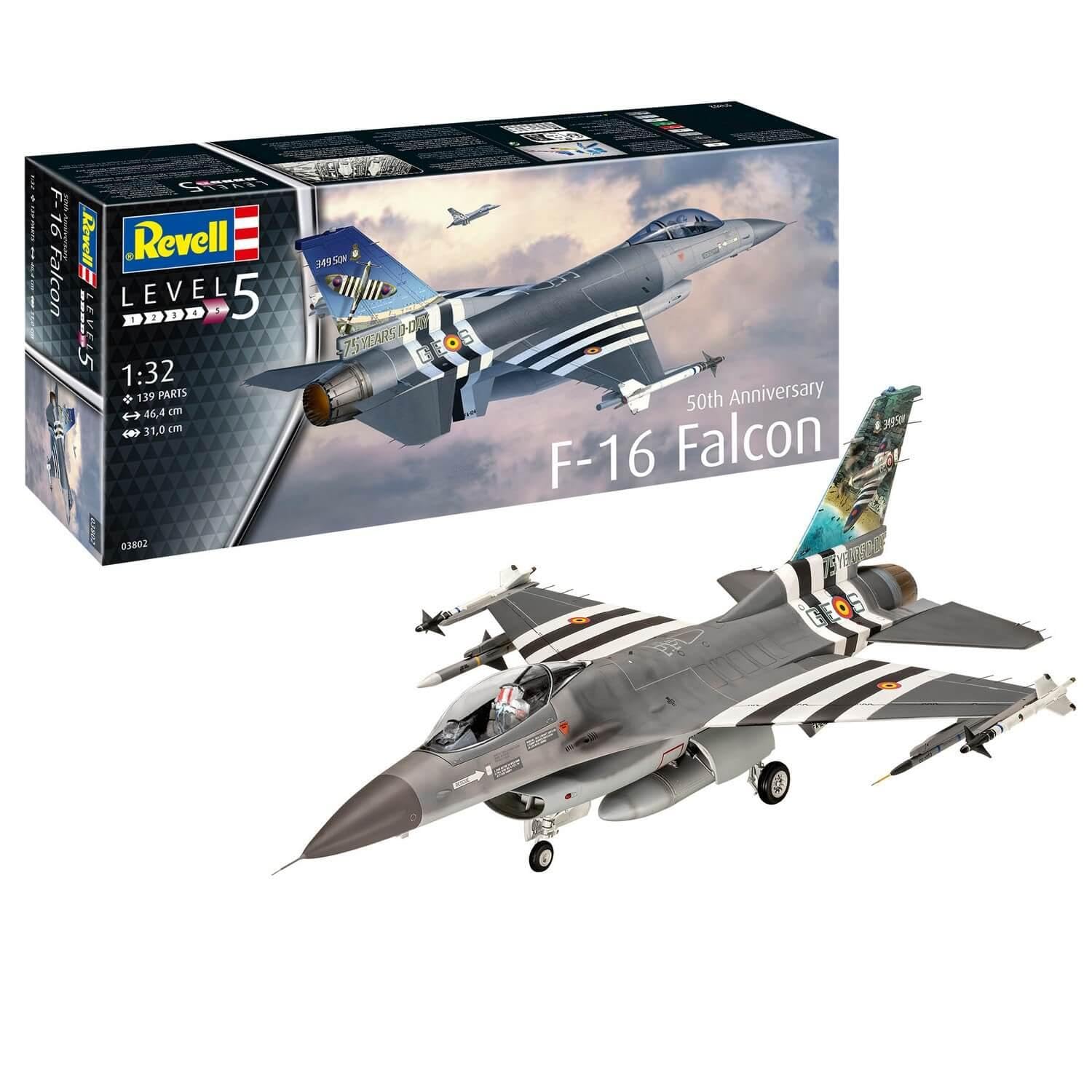 Revell F-16 Falcon 50th Anniversary Plane Model Kit 1:32