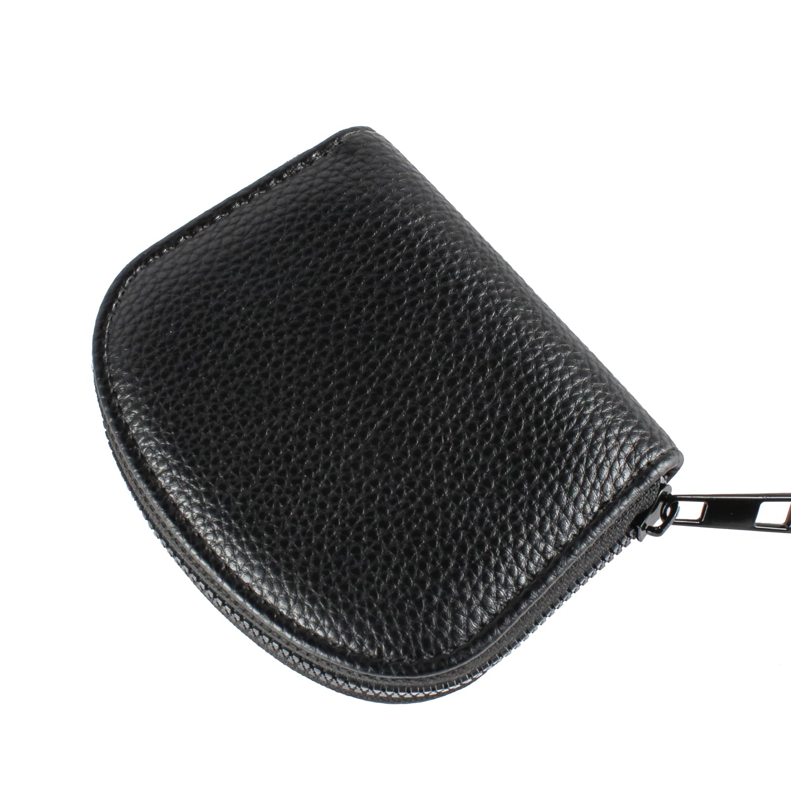 Coin Purses wallet,Small Cash Zipper Pouch, Credit Card Holder, PU Leather Compact Wallet for women (Black)