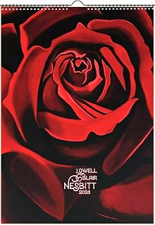 2026 Wall Calendar [13 pages 8"x12"] Roses Flowers by Abstract Naïve Art Vintage Retro Art Posters