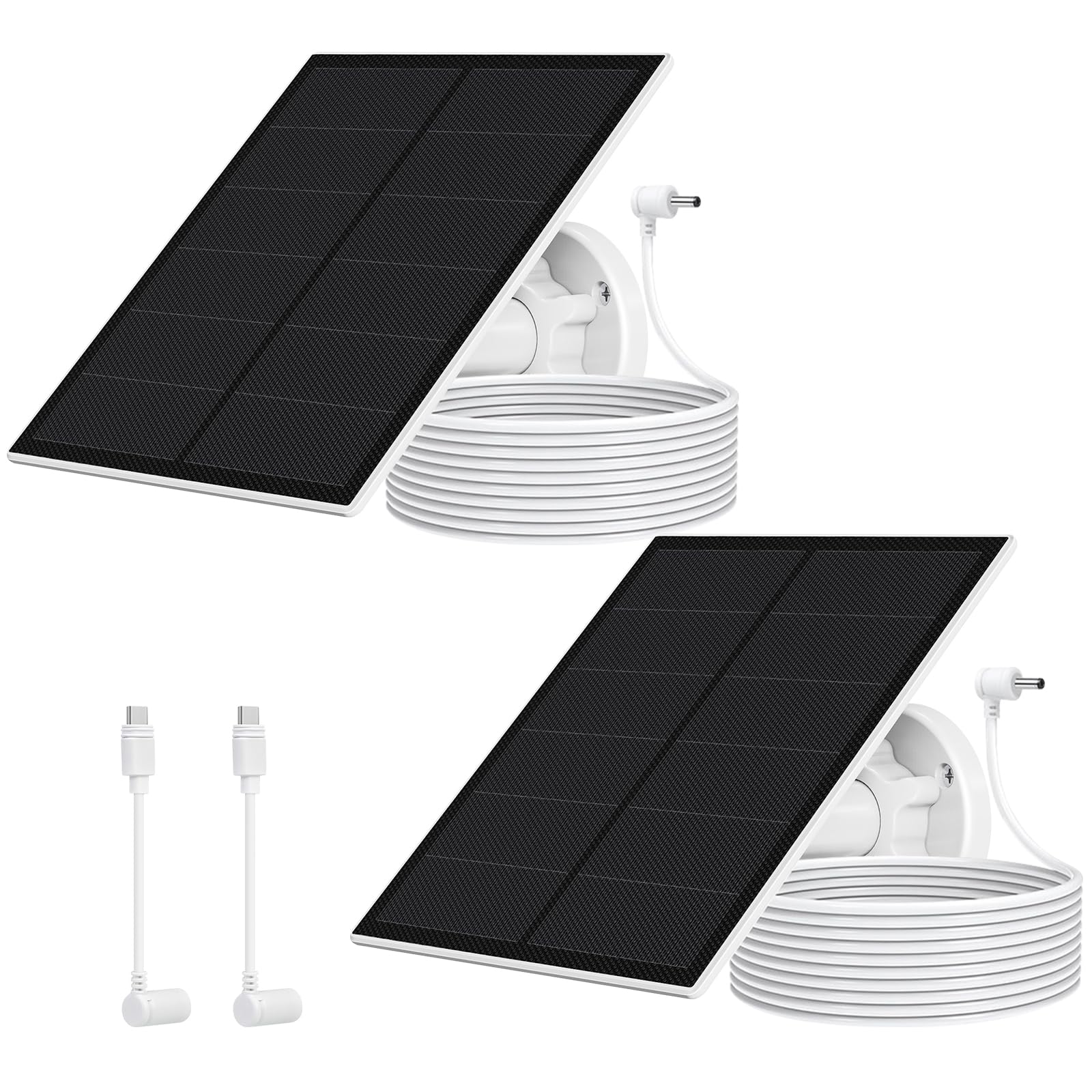 Solarmodul 24W 12V Für Ring Kamera & Außenbereich | Wasserdicht Mit 5521 DC Anschluss | Ideal Für Garten, Camping & Terrasse