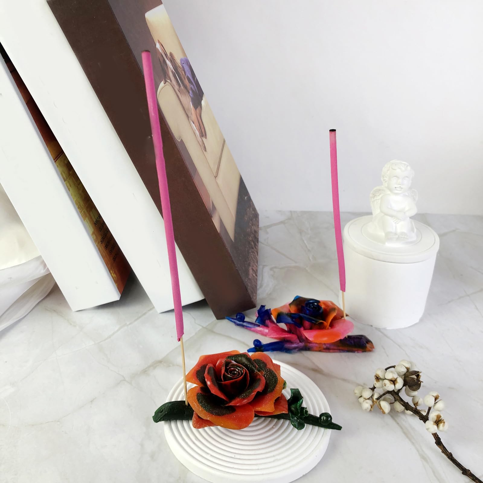 Amazon.co.jp: YZYDF 3Dローズキャンドルモールド ローズフラワー樹脂