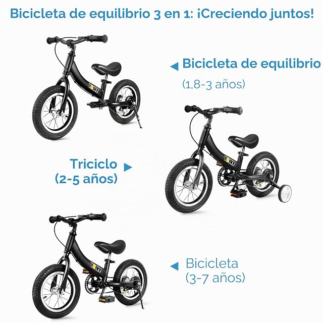 Foto 3 de 7 de YBIKE Bicicleta De Equilibrio 2 En 1,Bicicletas para Niños Función De Doble Uso,Adecuada para Niños De 1 a 7…