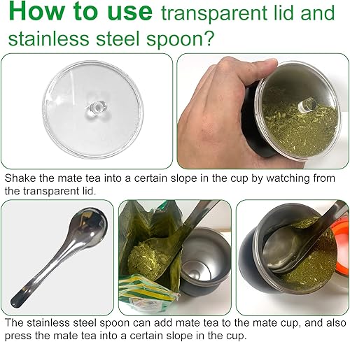 Miniatura 4 de Taza y tazas Yerba Mate taza y tazas forma de calabaza con un juego de estructura de acero inoxidable de doble pared