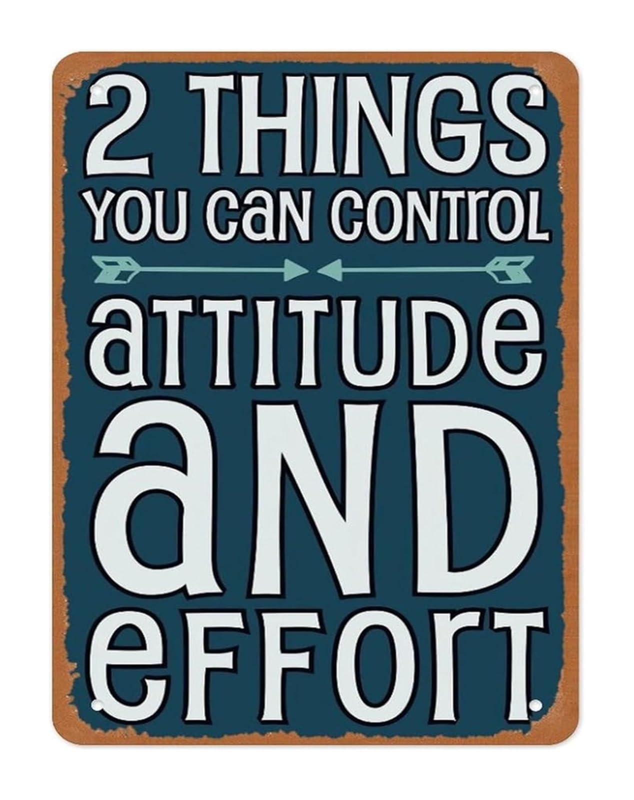 NWPNLXEA Mindset Metal Sign Attitude Effort Quote Scandinavian Bohemian Decor for Bedroom Living Room 8 X 12 in