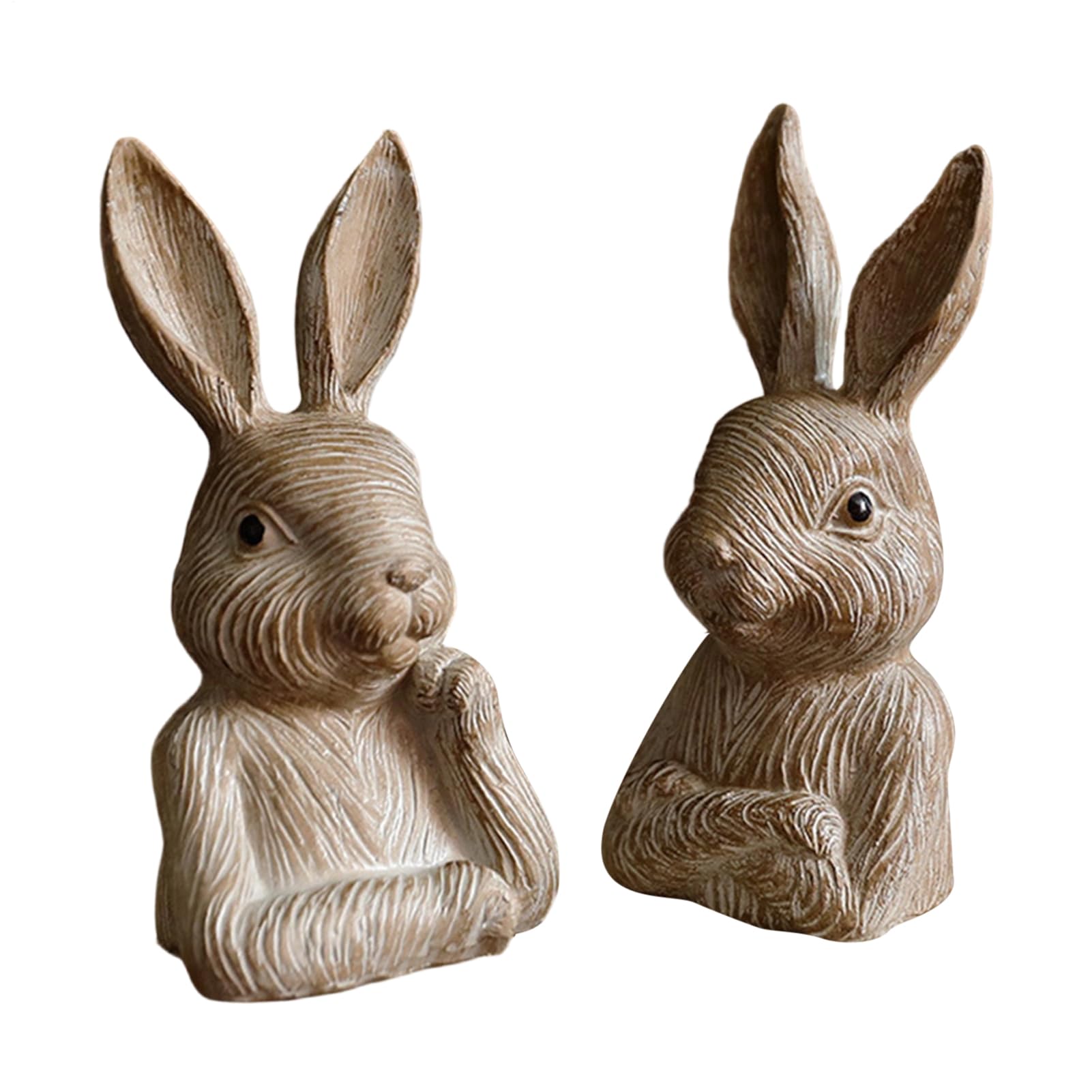 Lapin de Pâques en résine pour centre de table bucolique et décoration de table de salon