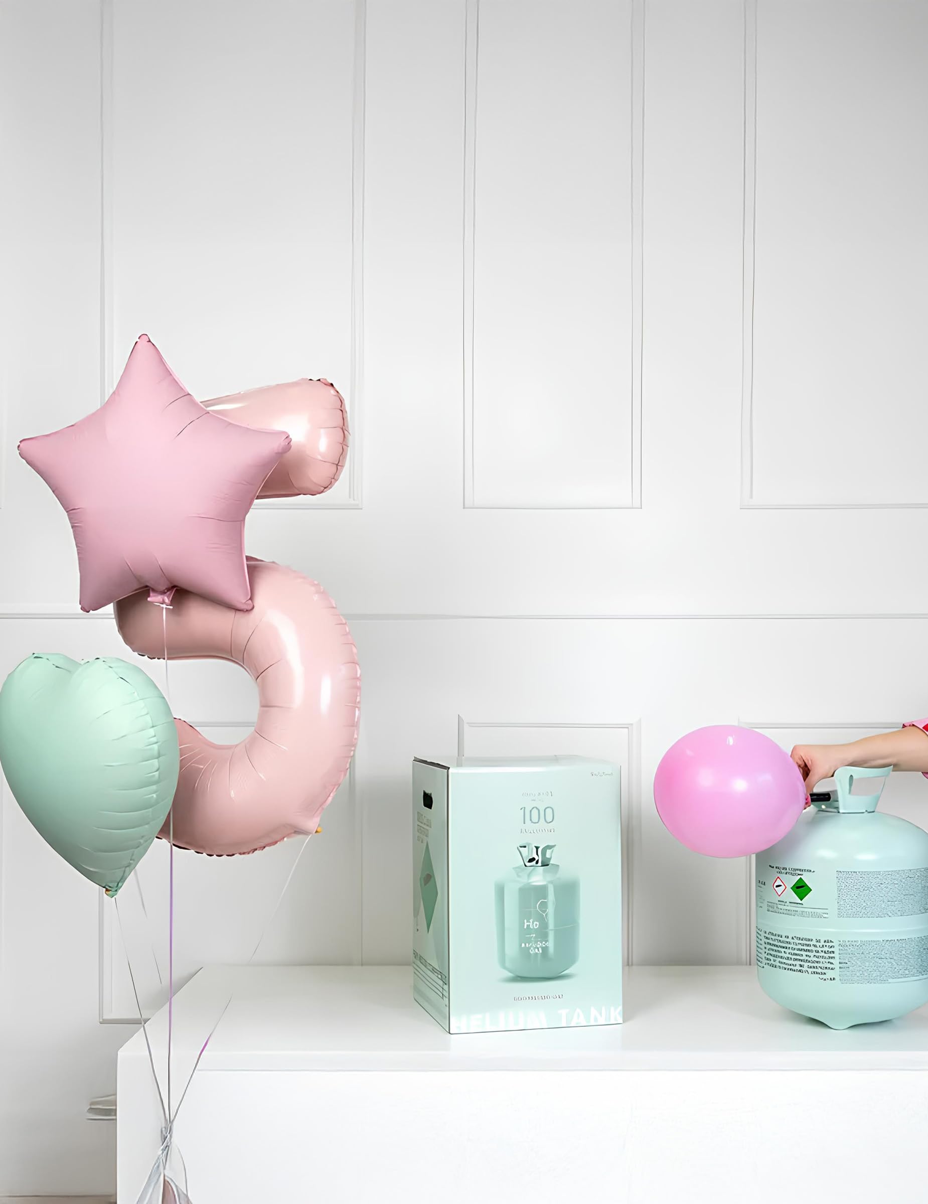 Bombola di elio grande per gonfiare fino a 100 palloncini - Verde