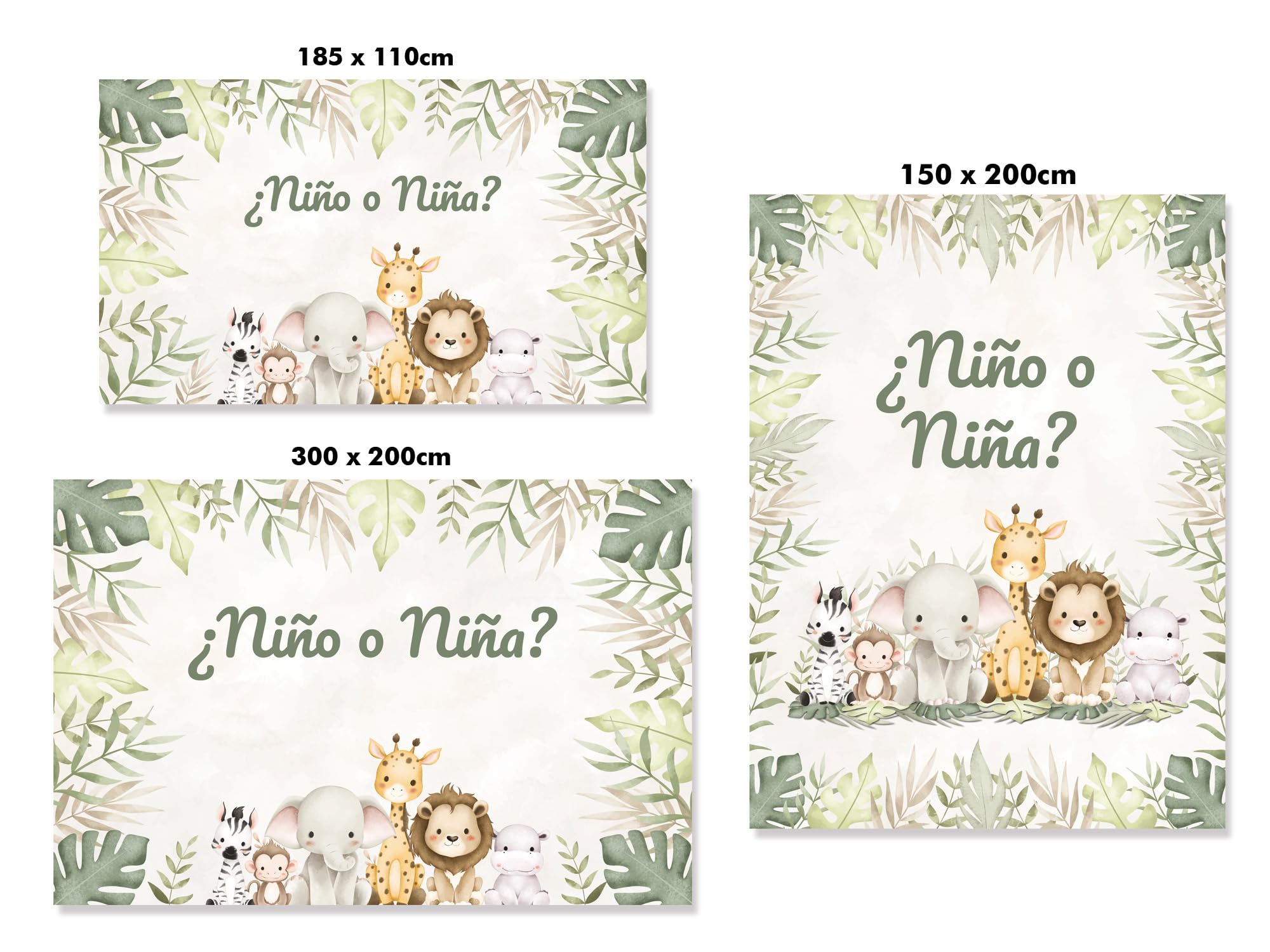 Photocall Baby Shower in tela | 300 x 200 cm | Photocall economico e originale | Decorazione per eventi o celebrazioni puntuali