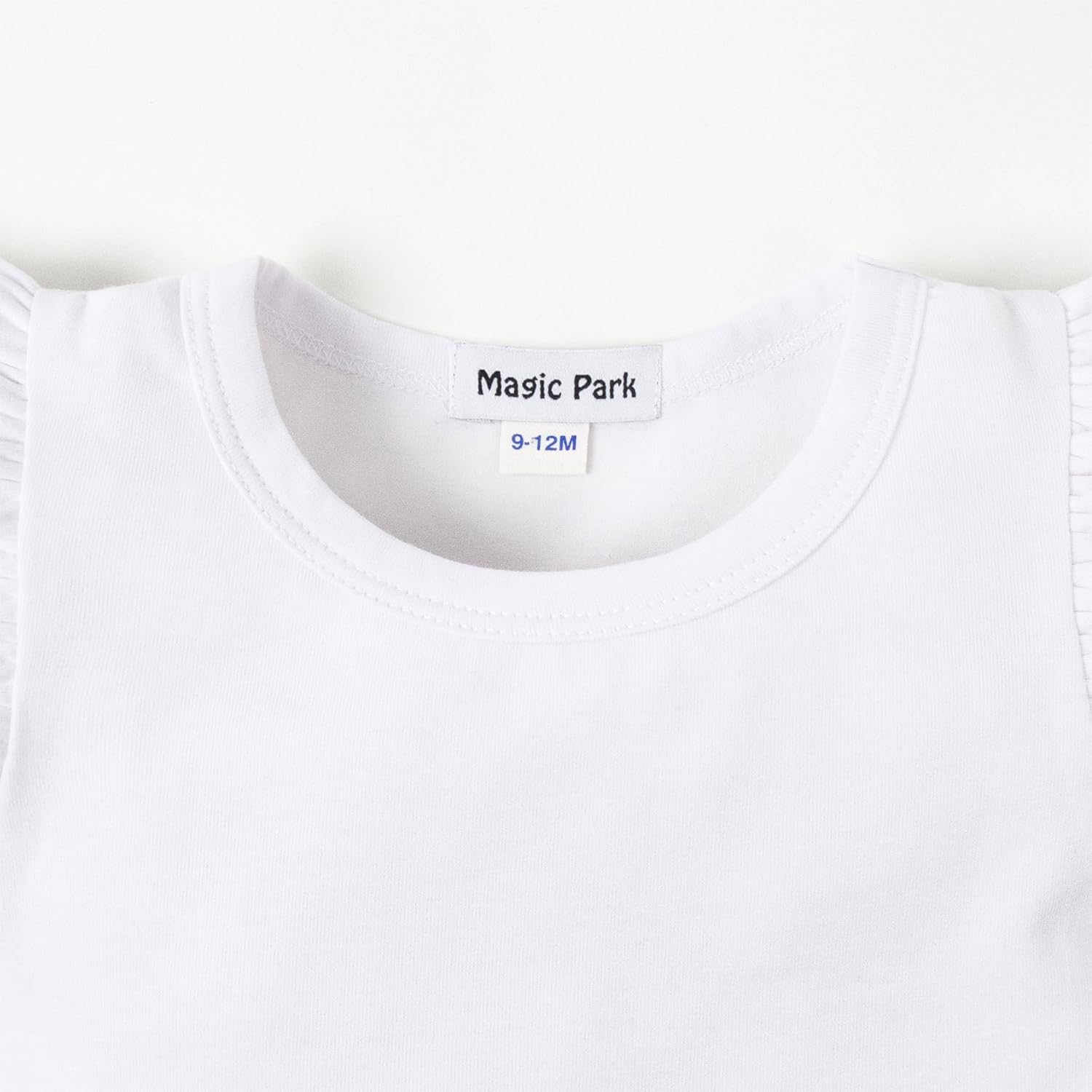 Magic Park 0-24M Infant Girl Romper Baby Girls Solid Color Bodysuit Toddler Ruffle Jumpsuit Shirts Casual Tops Baptism Shirt - Image 3