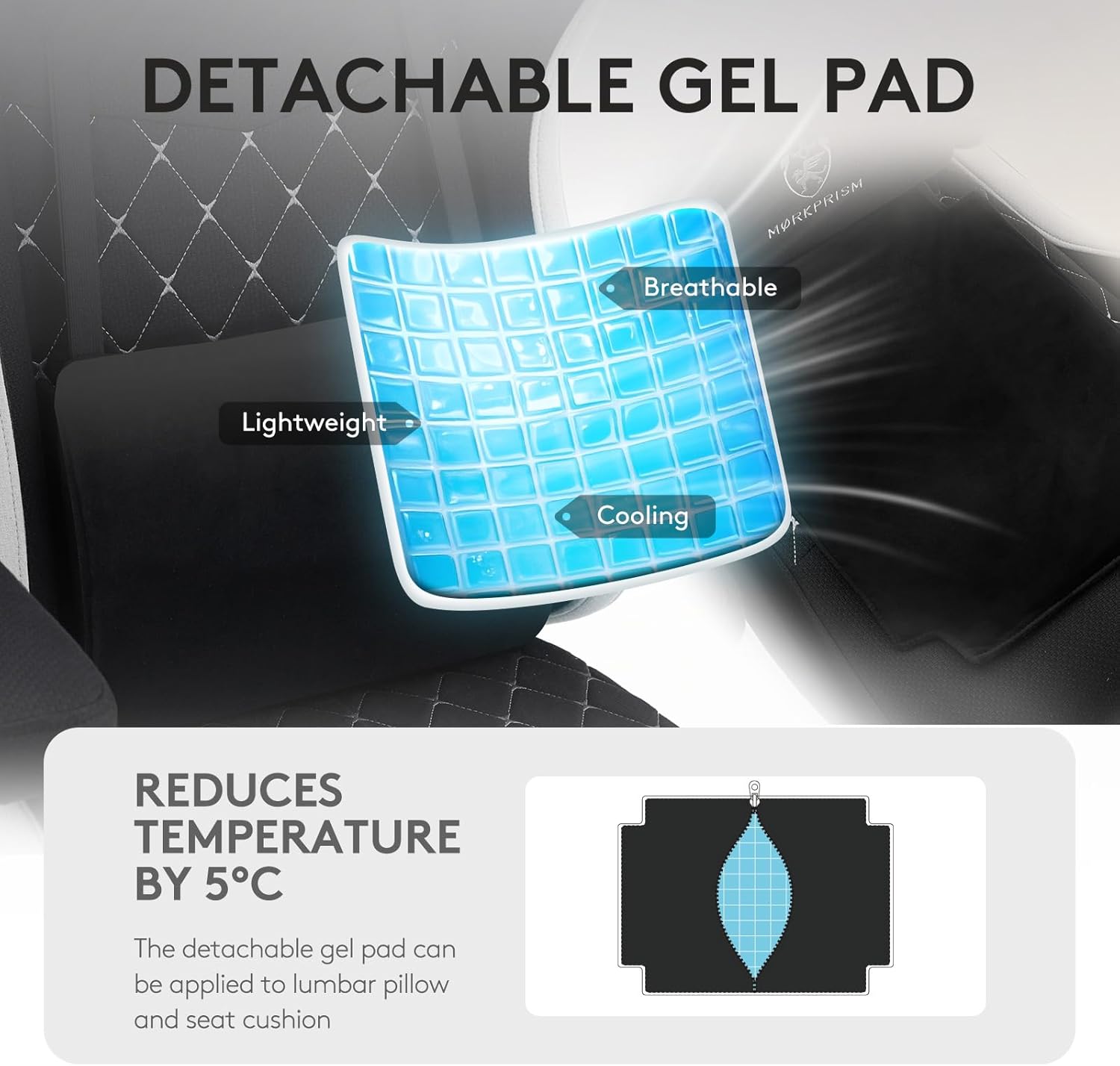 Gaming Chair Breathable Fabric,Computer Office Chair with Footrest,Massage Lumbar Support and Gel Pad,Ergonomic Reclining Gamer Chair with Adjustable Armrests and Spring Cushion Black Grey - Image 5