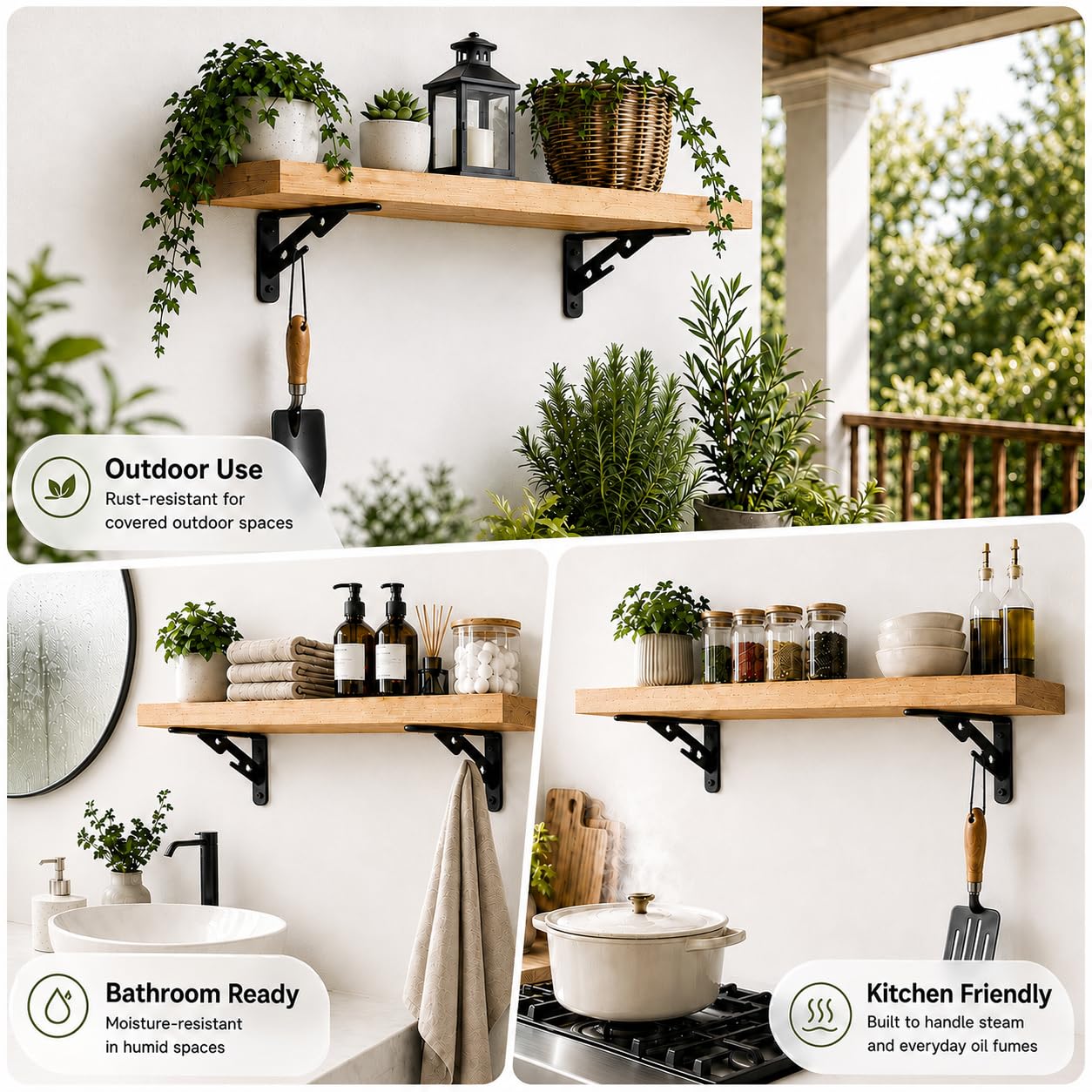 Lot de 12 Equerre Etagere Murale à Angle Droit, Support Etagere Murale Triangulaires Robustes, Équerre Étagère à 90 Degrés pour Salon, Chambre à Coucher, Noir (200 x 120 MM)