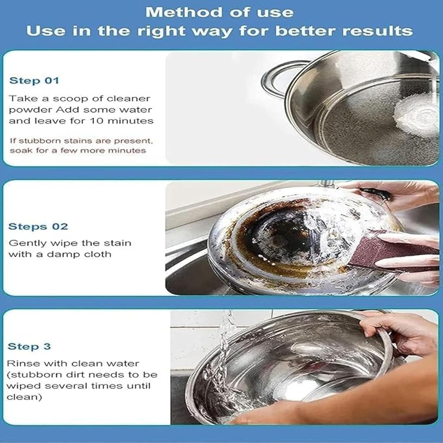 RutviRoshan Foam Cleaner, All Purpose Cleaner, Kitchen Cleaner, Stain and Rust Cleaner, Foam Rust Remover Kitchen All-Purpose Cleaning Powder, Utensil Cleaner, Tiles Cleaner Liquid 2