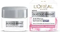 L'Oréal Paris Glycolic-Bright, Creme Anti-Marcas Noite com Ácido Glicólico e Vitamina E para Redução Visível de Marcas e Uniformização, Pele Radiante ao Acordar 49g