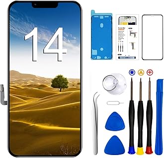 SIMDOG for iPhone 14 Screen Replacement Kit 6.1 inch, Full HD LCD Display 3D Touch Screen Digitizer Full Assembly + Repair Tools. Model A2649, A2881, A2884, A2883, A2882