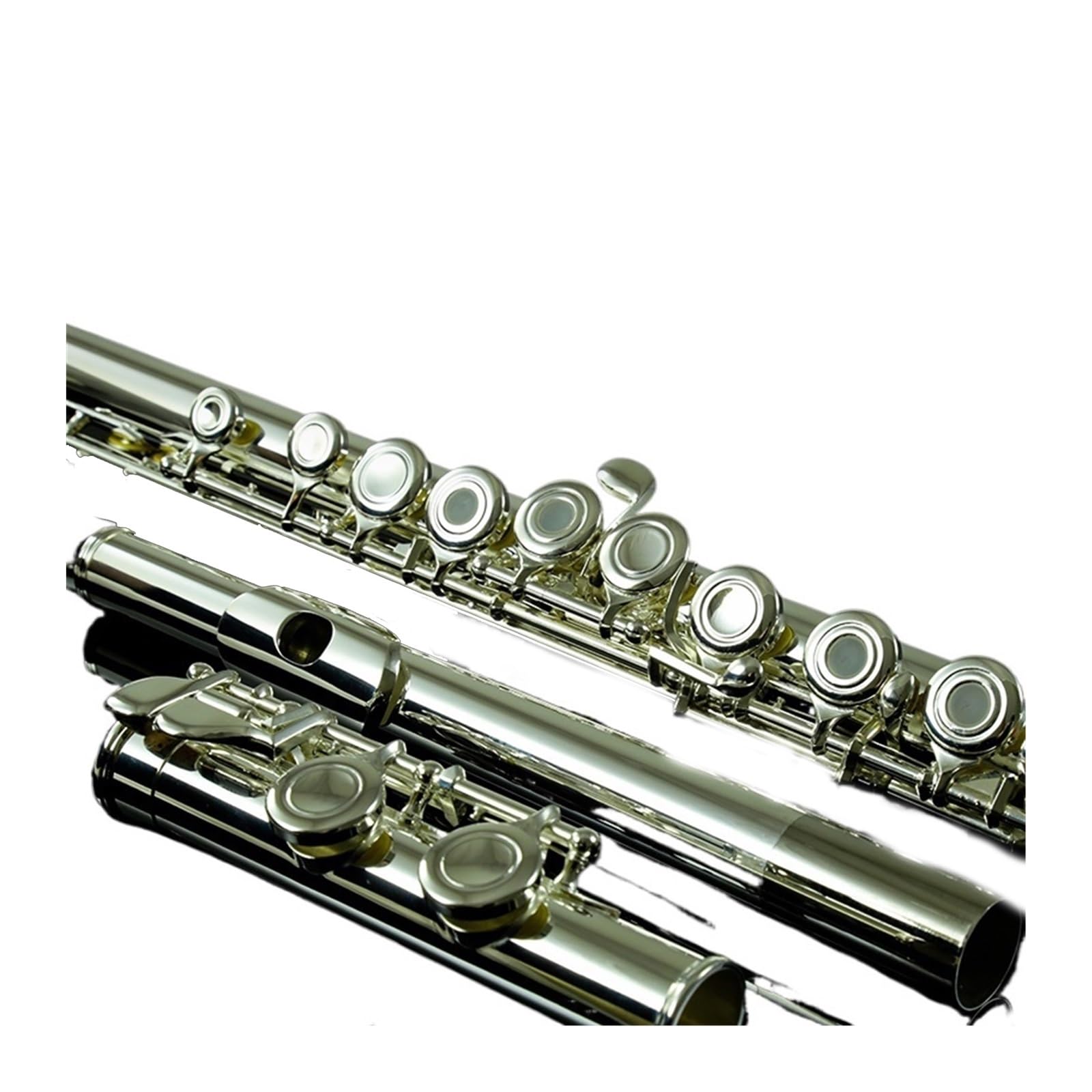flauta de instrumento musical Instrumento de flauta para principiantes flauta de banda de escuela primaria chapada en plata de 16 agujeros