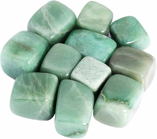 Rockcloud Piedras pulidas pulidas de 1 libra, suministros de piedras preciosas para Wicca, Reiki, aventurina verde de cristal curativo