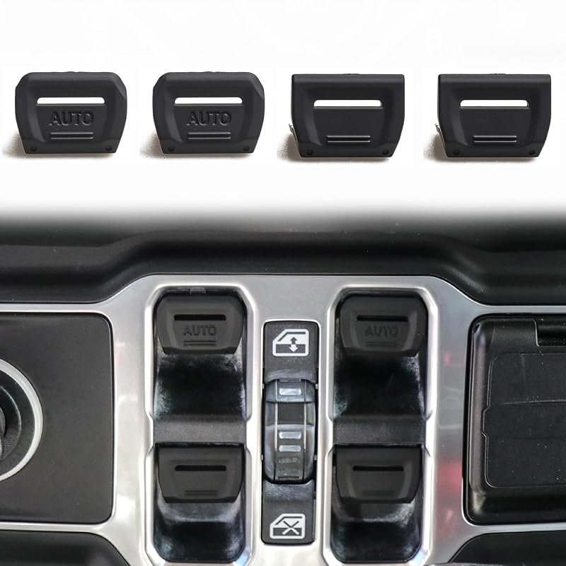 Capa para Botão do Interruptor de Vidro West-xingzhe para Jeep Wrangler JL e Gladiator JT – Kit com 4 unidades