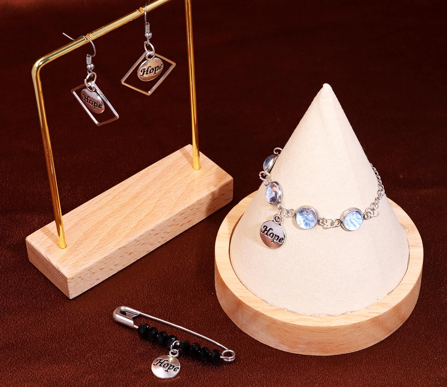 Shapenty Hope Charms Inspiration Message Charms for DIY Necklace Earring Bracelet Pendant Keychain Bookmark Jewelry Making Beading Ornaments Gift Inspiration Words Craft Projects, 50PCS - Image 3