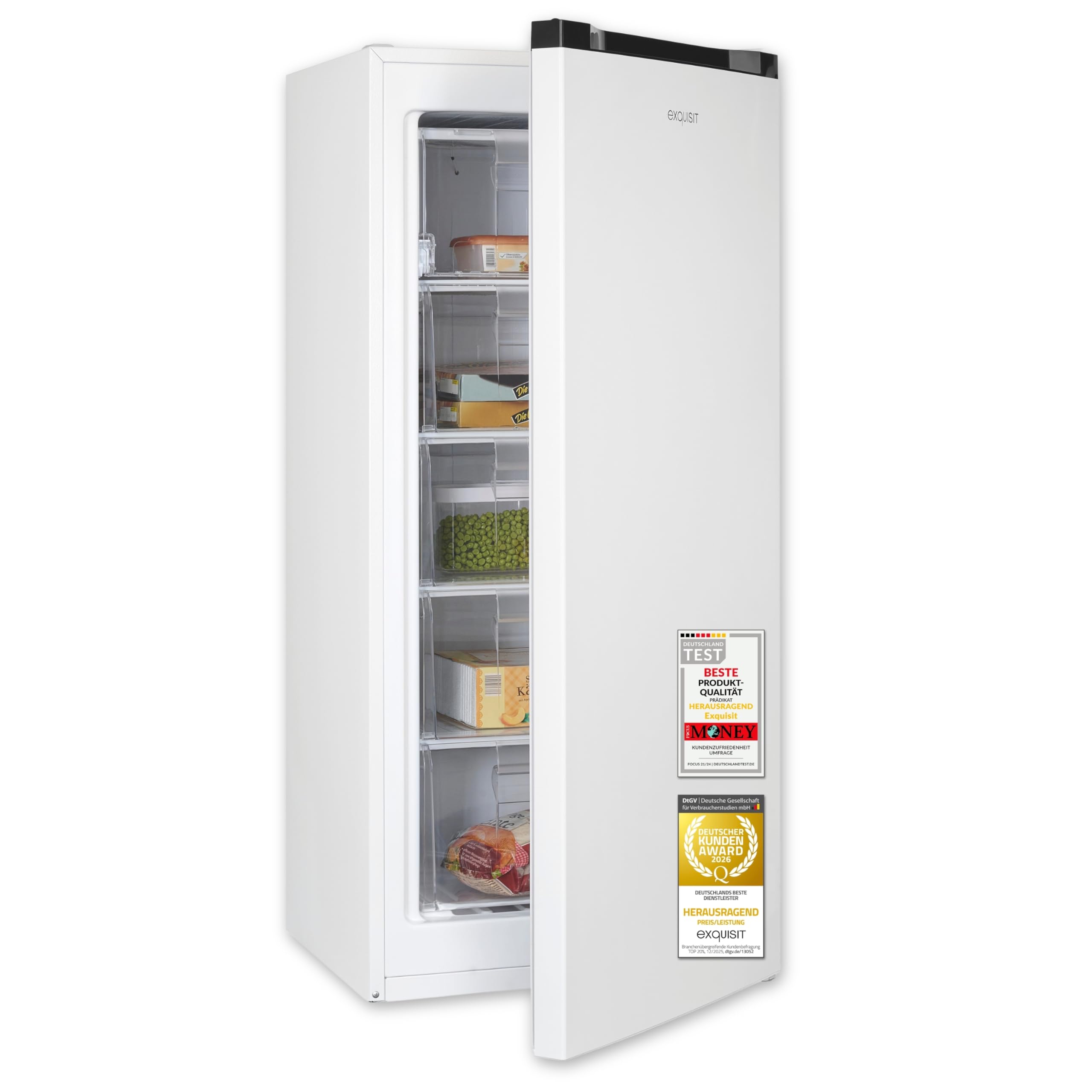 Exquisit GS5145-051D Gefrierschrank - 145 l Tiefkühlschrank in Weiss