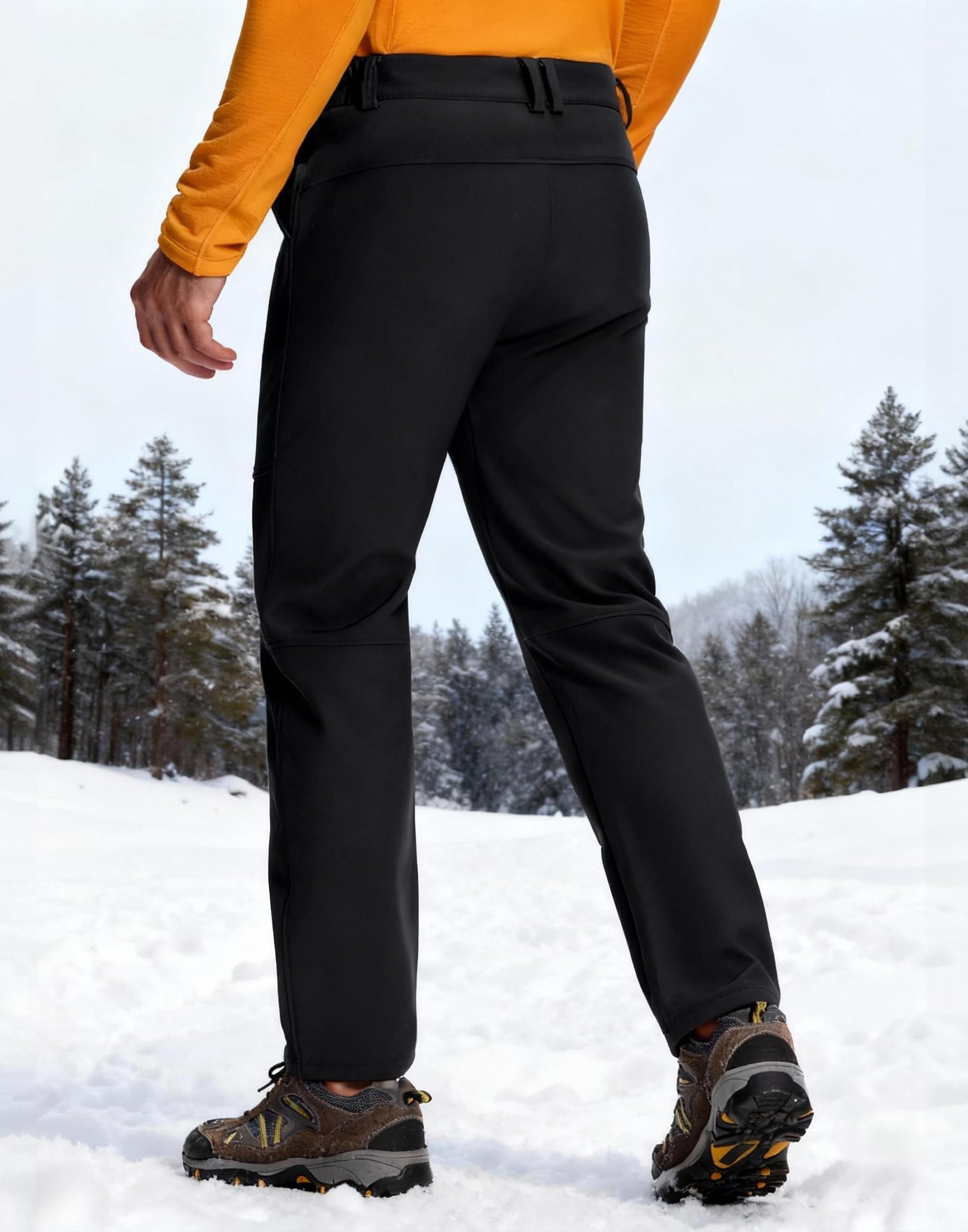 Pioneer Camp Herren Softshellhose - Warme Fleece gefütterte Outdoorhose, wasserdicht und Winddicht - Wintertrekkinghose, Wanderhose