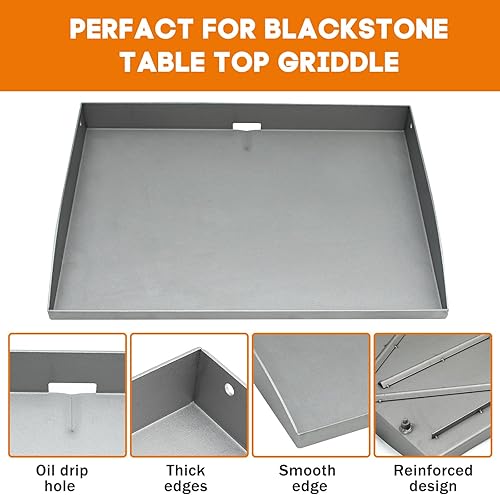 Miniatura 3 de MOASKER Parte superior de repuesto de parrilla de 28 pulgadas para parrilla Blackstone de 28 pulgadas, parrilla de gas Blackstone de 2 quemadores